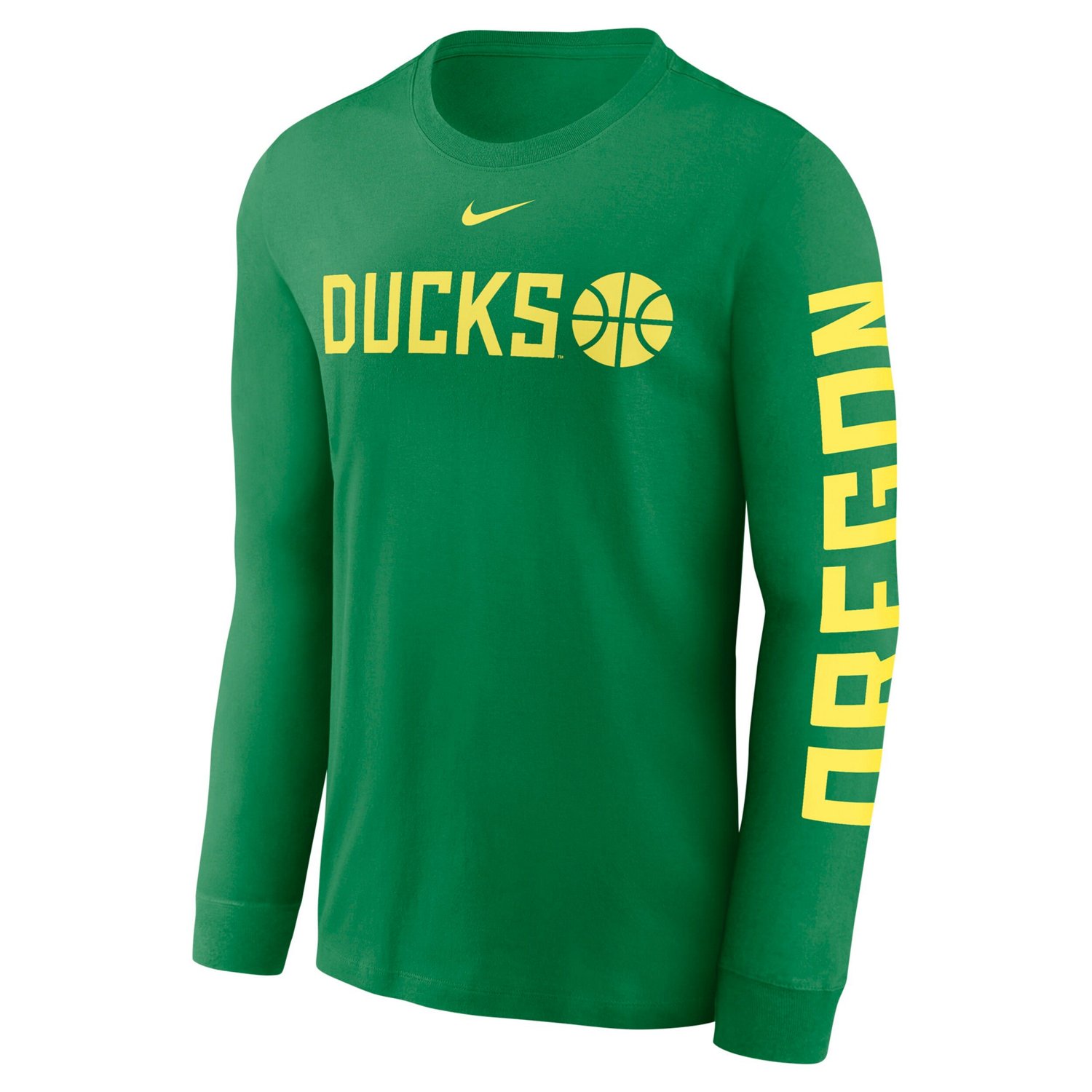 Nike Apple Oregon Ducks Basketball Icon Two-Hit Long Sleeve T-Shirt                                                              - view number 2