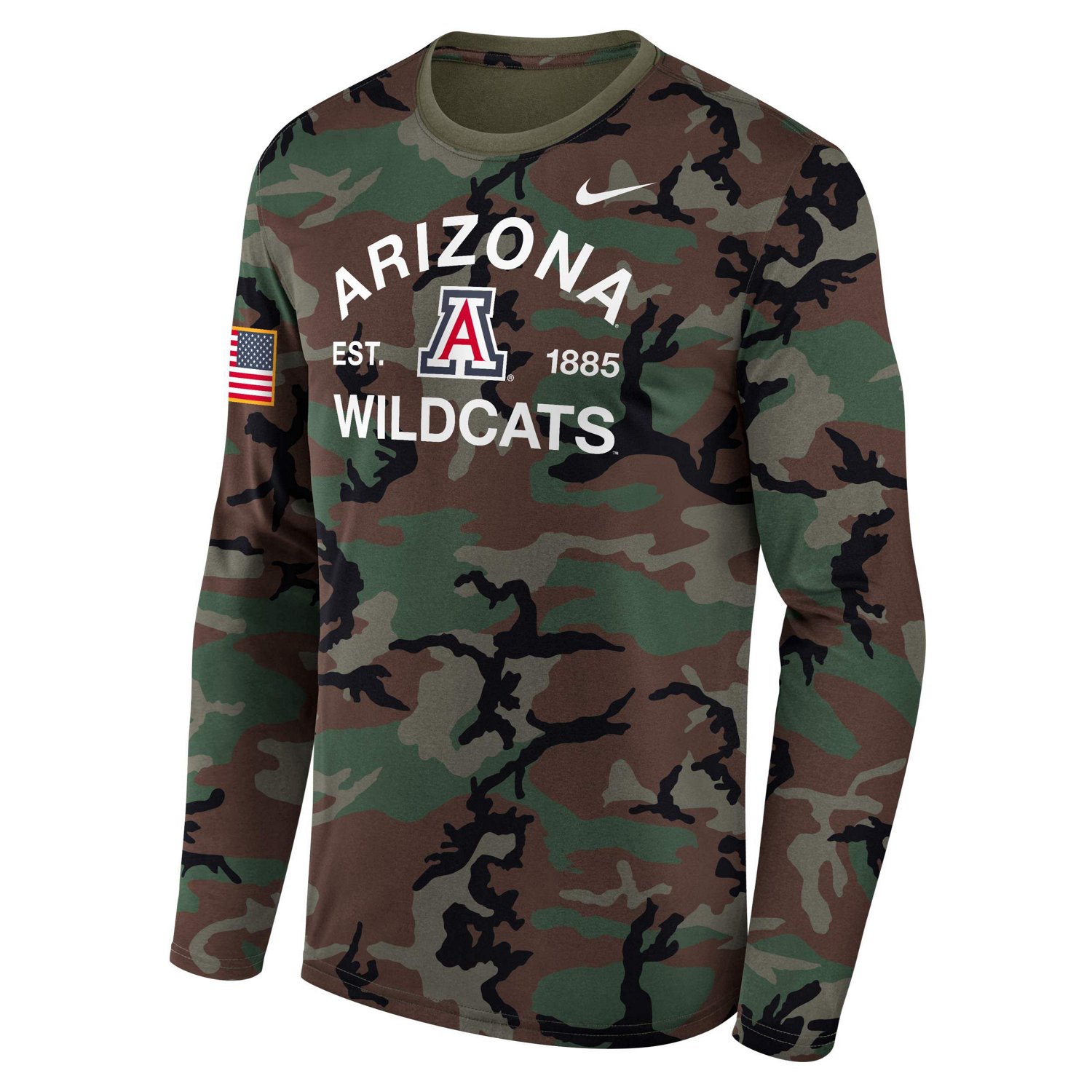 Nike Arizona Wildcats 2025 Military Appreciation Legend Dri-FIT Long Sleeve T-Shirt - view number 2