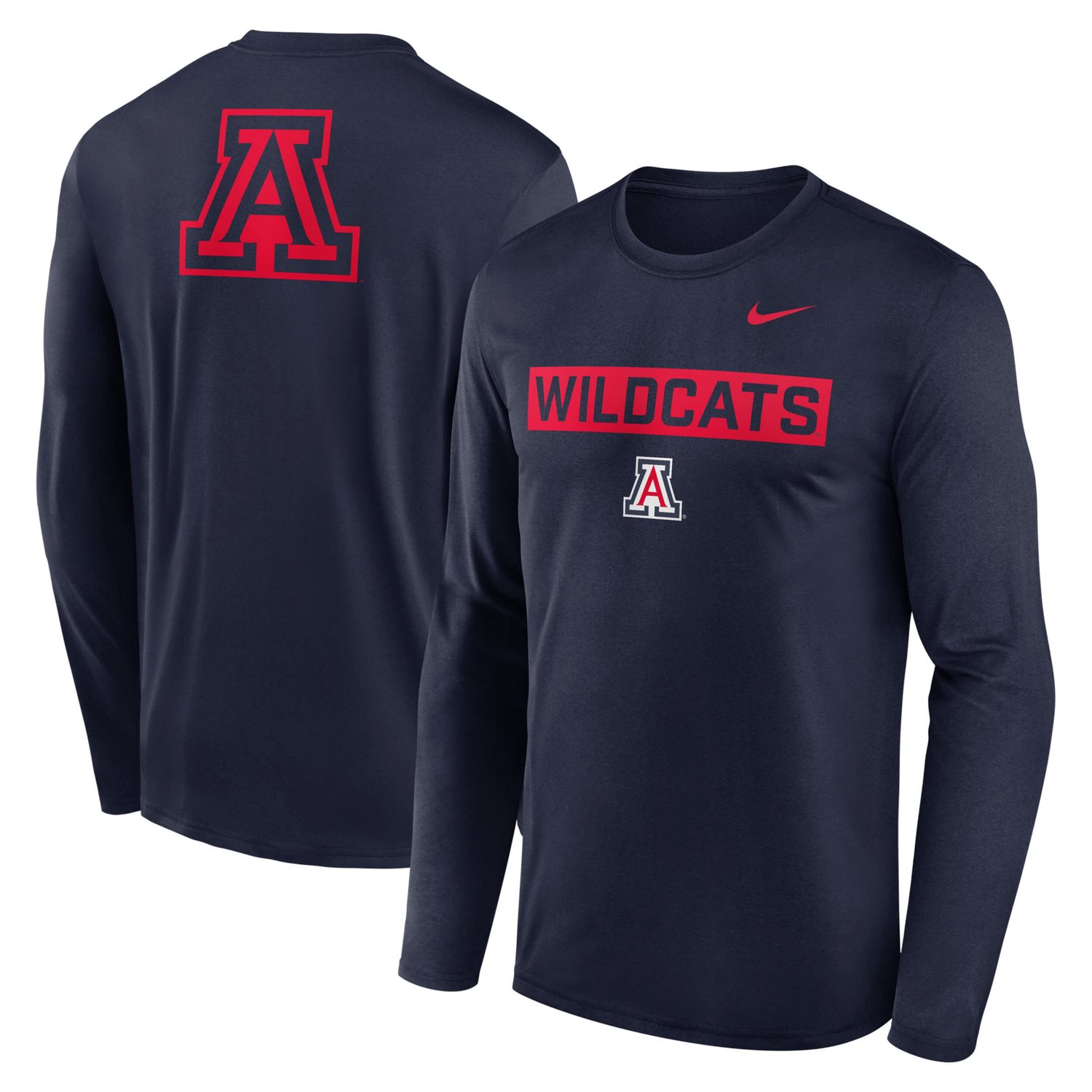 Nike Arizona Wildcats Primetime Campus 2-Hit Legend Dri-FIT Long Sleeve T-Shirt - view number 1