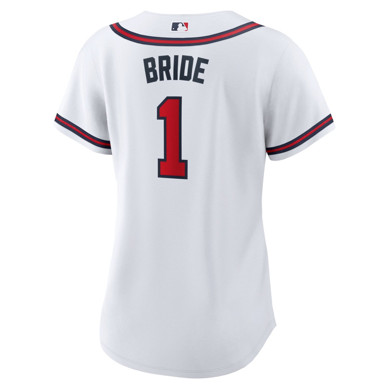 Nike Atlanta Braves 1 Bride Home Replica Jersey - view number 3