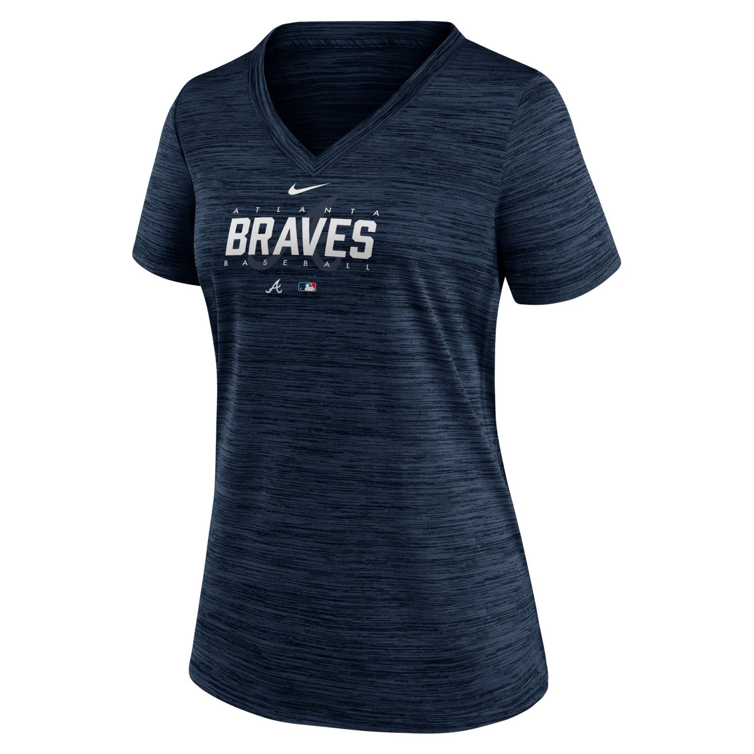 Nike Atlanta Braves Authentic Collection Velocity Practice Performance V-Neck T-Shirt - view number 2