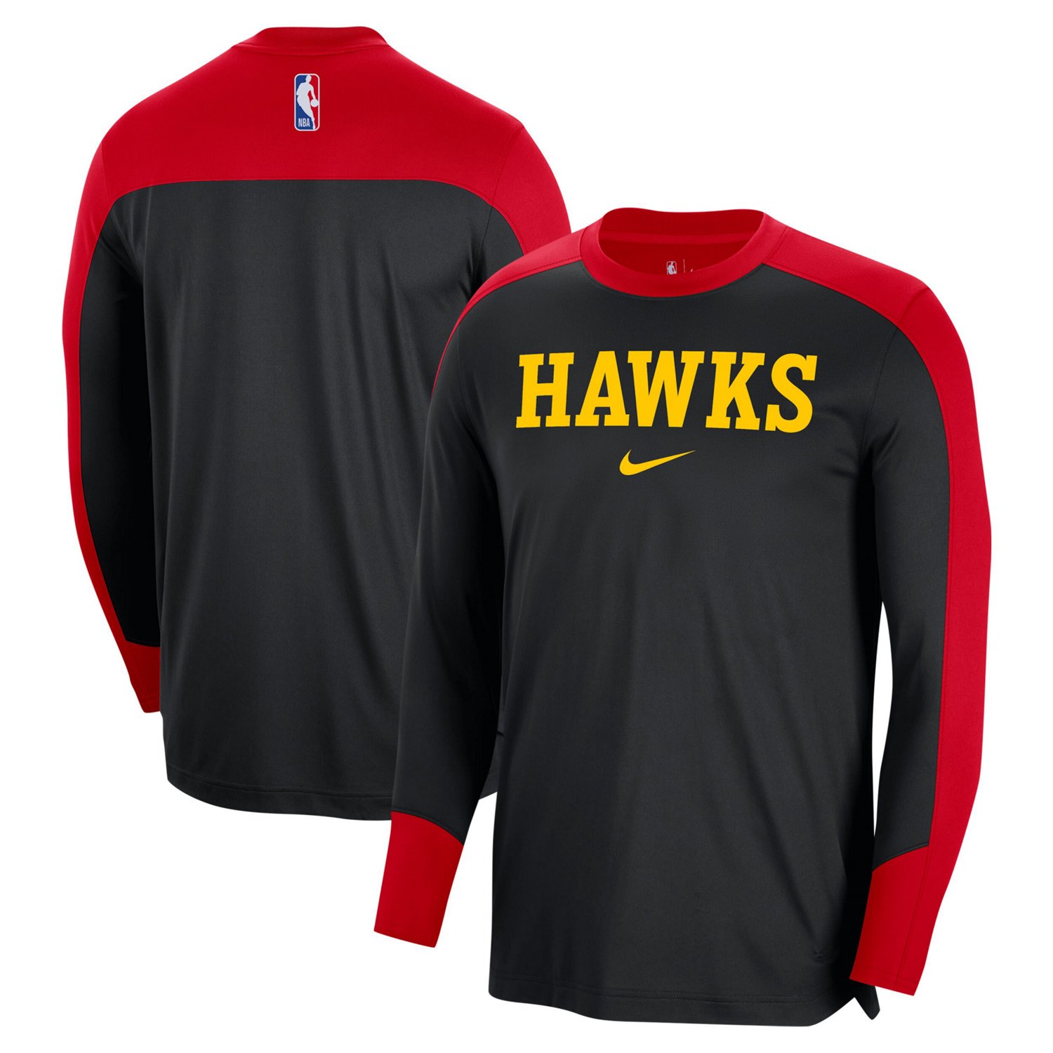 Nike Atlanta Hawks 2024 25 Authentic Pre-Game Legend Long Sleeve Shooting Shirt                                                  - view number 1