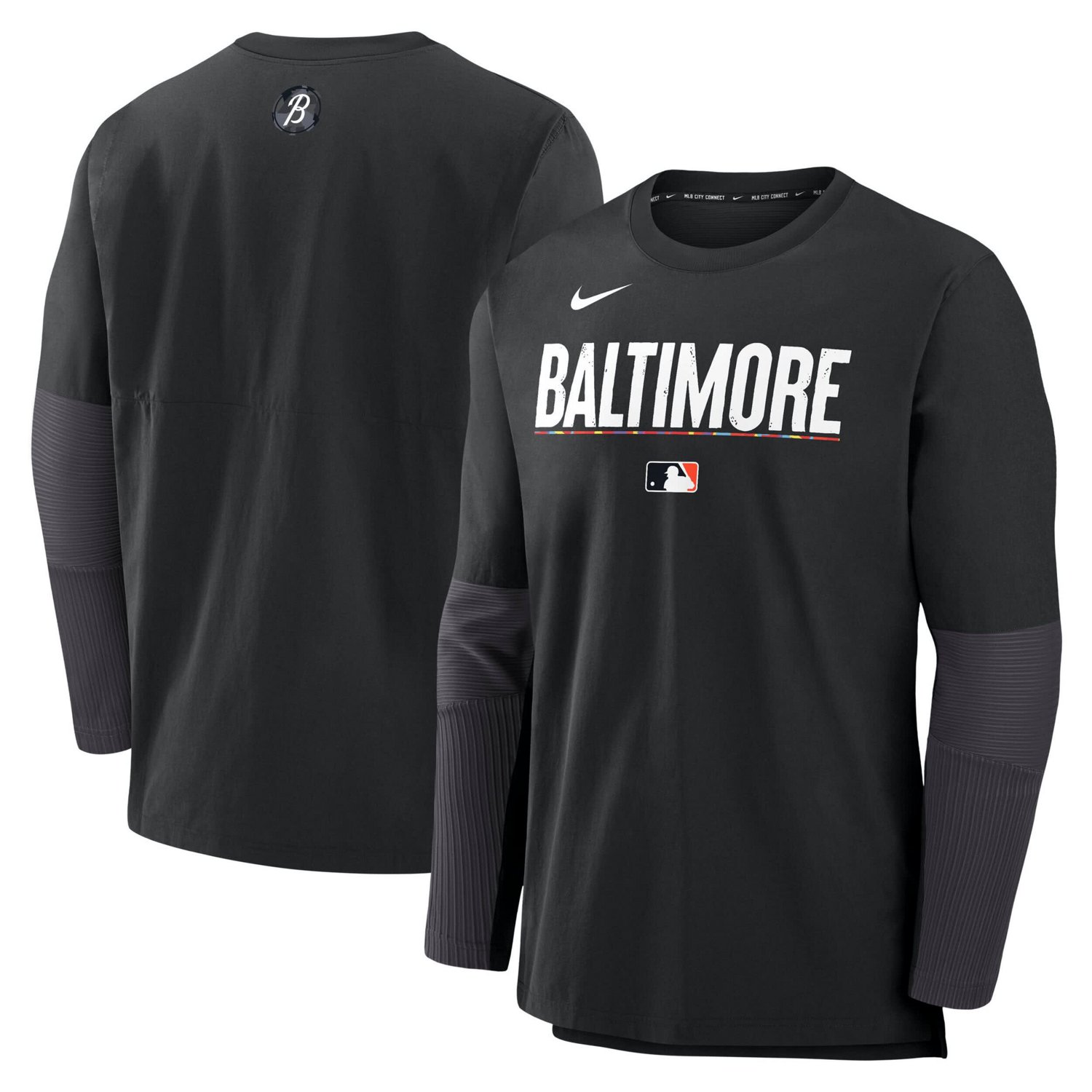 Nike Baltimore Orioles Authentic Collection City Connect Lightweight Player Tri-Blend Performance Long Sleeve T-Shirt            - view number 1