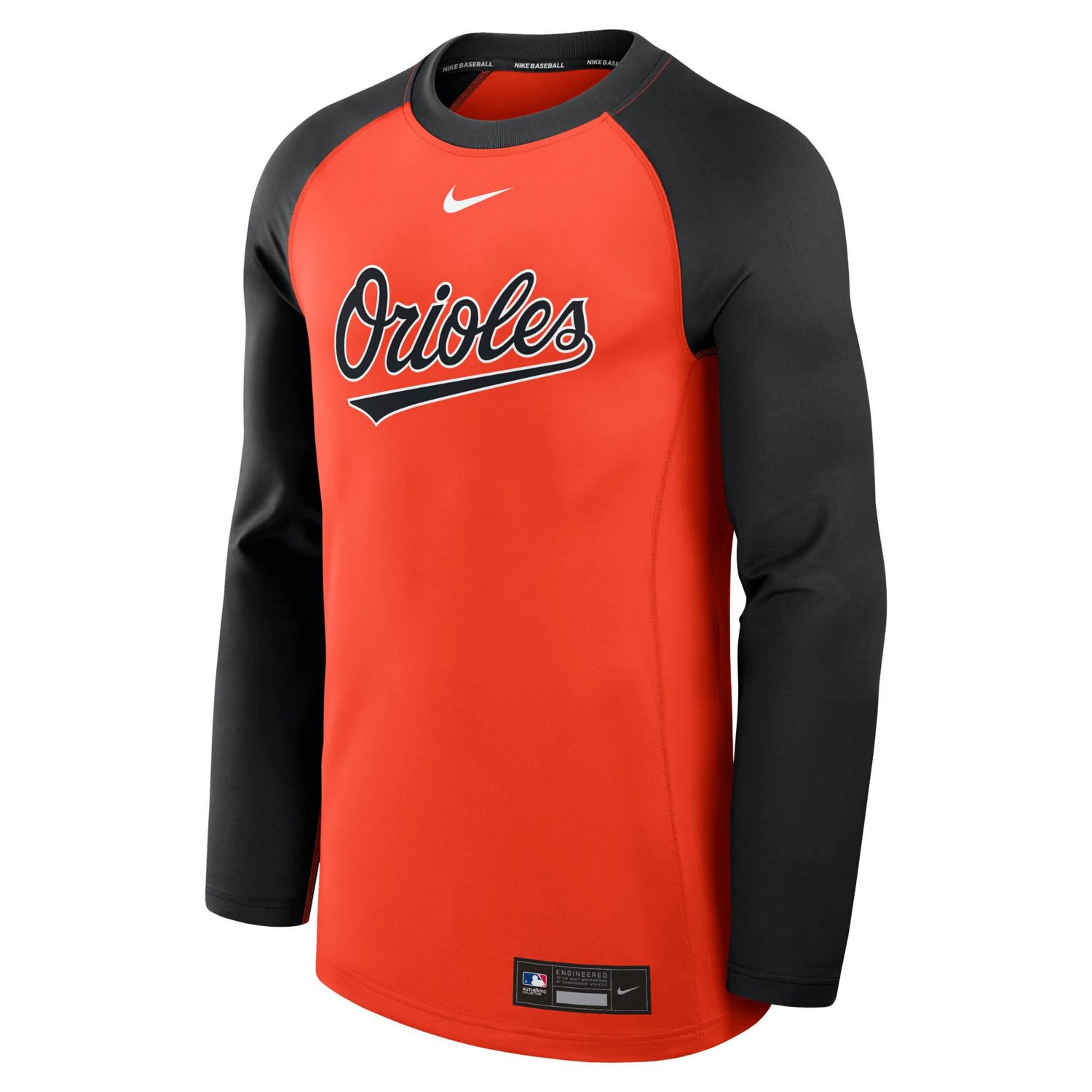 Nike Black Baltimore Orioles Authentic Collection Game Time Raglan Performance Long Sleeve T-Shirt - view number 2