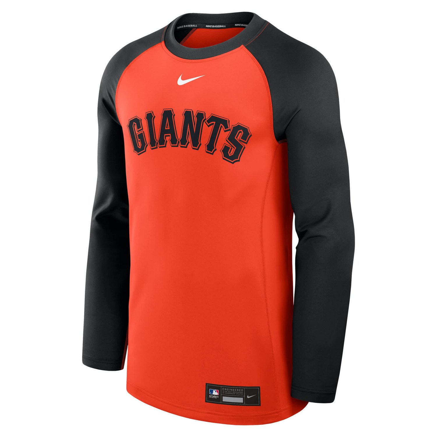 Nike Black San Francisco Giants Authentic Collection Game Time Raglan Performance Long Sleeve T-Shirt