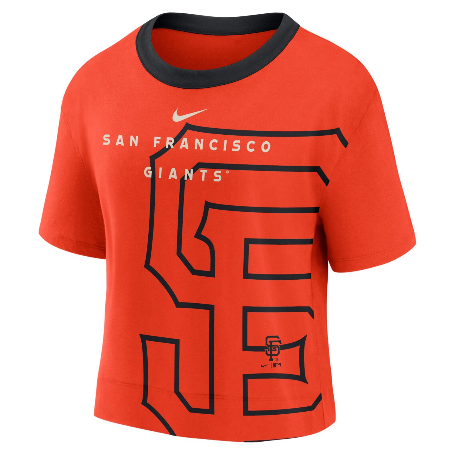 Nike Black San Francisco Giants Team First High Hip Boxy T-Shirt - view number 2