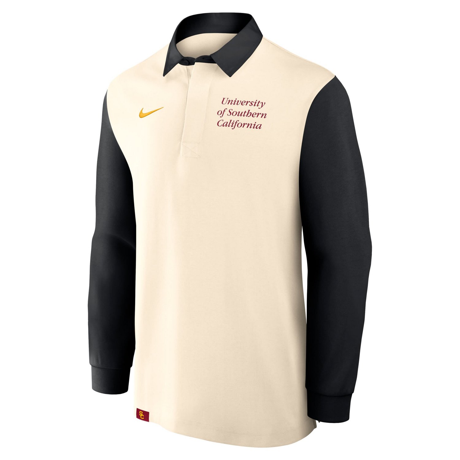 Nike Black USC Trojans Rugby Long Sleeve Shirt - view number 2
