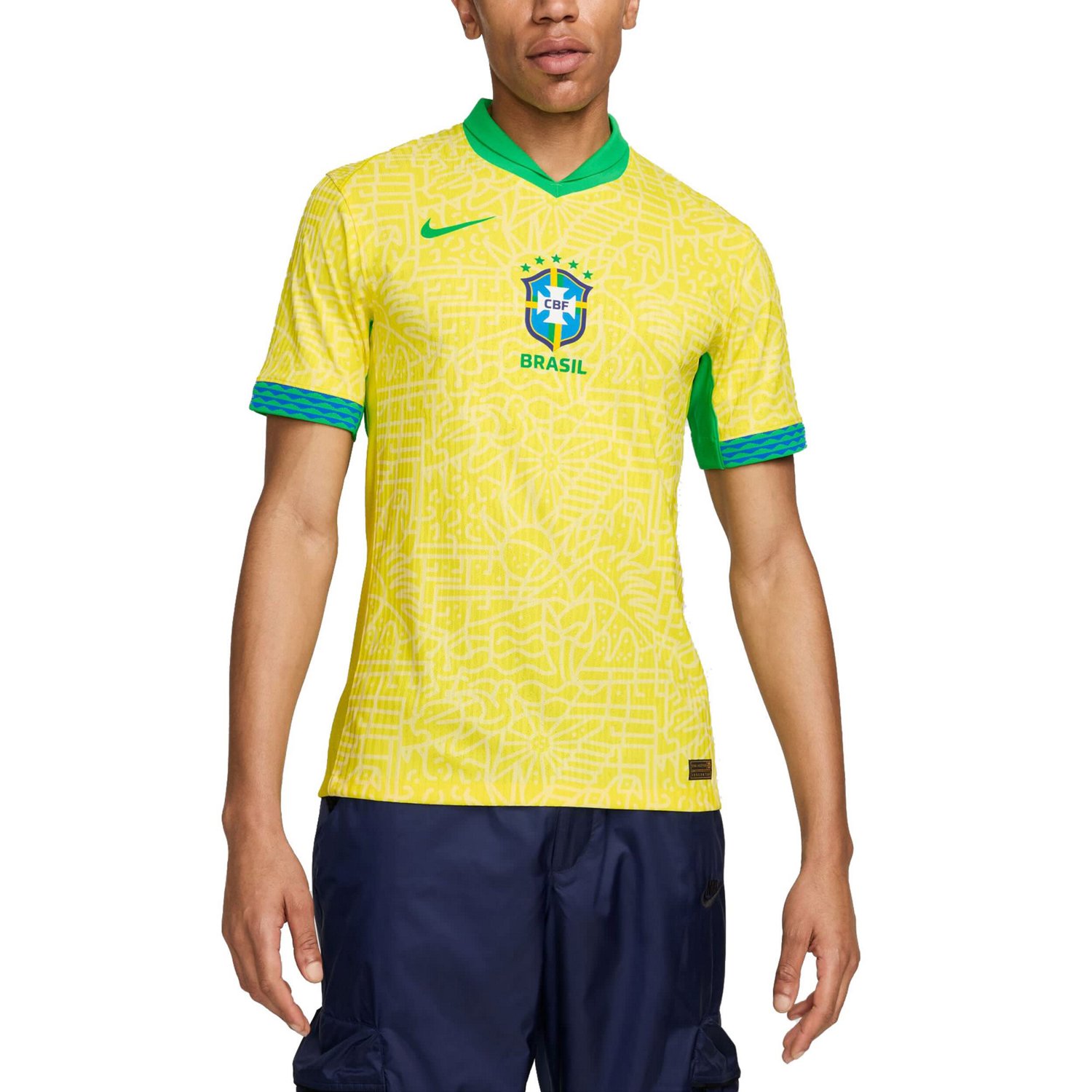 24 Brasil national team seleção NIKE M Nike Men's Brazil 2023/24 Home Jersey Yellow/Green – Azteca