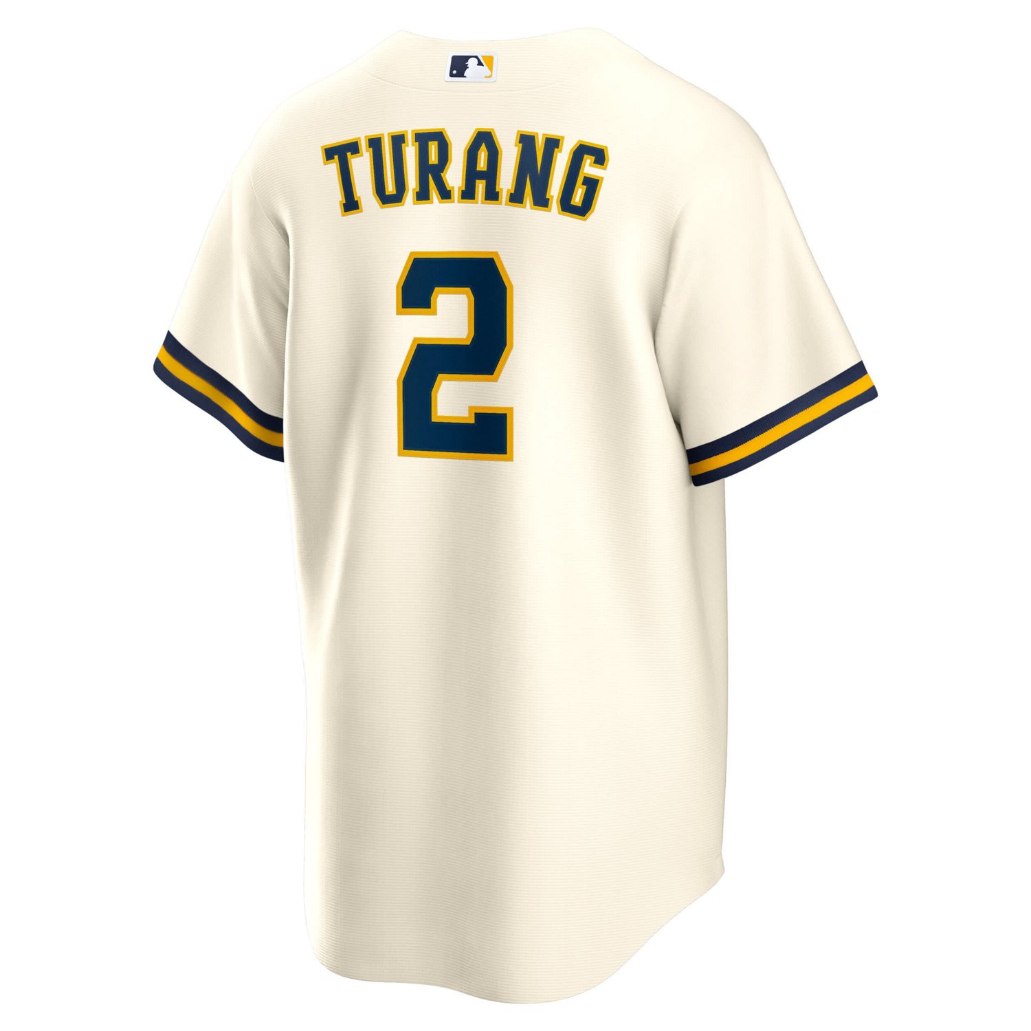 Nike Brice Turang Milwaukee Brewers Home Replica Jersey - view number 3