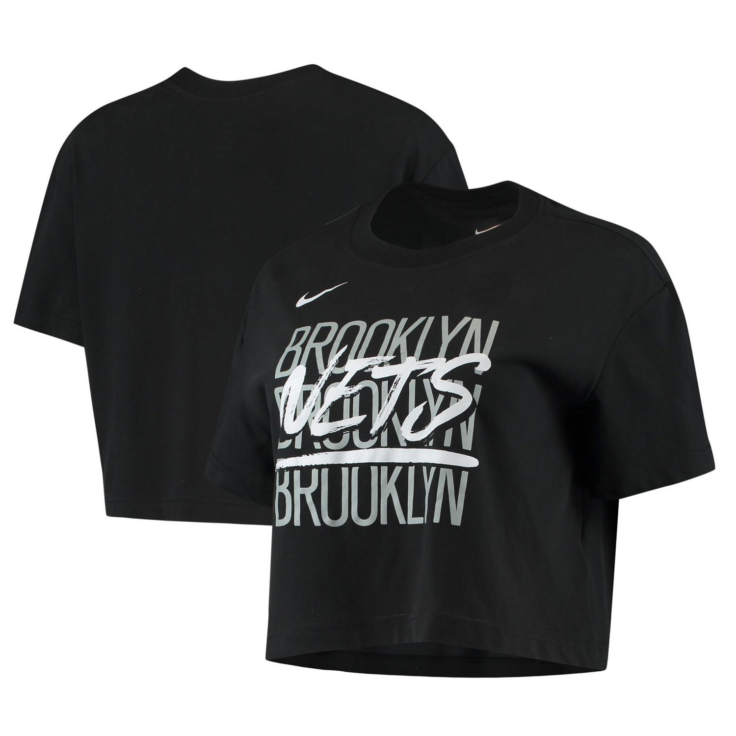 Nike Brooklyn Nets Performance Repeat Logo Cropped T-Shirt