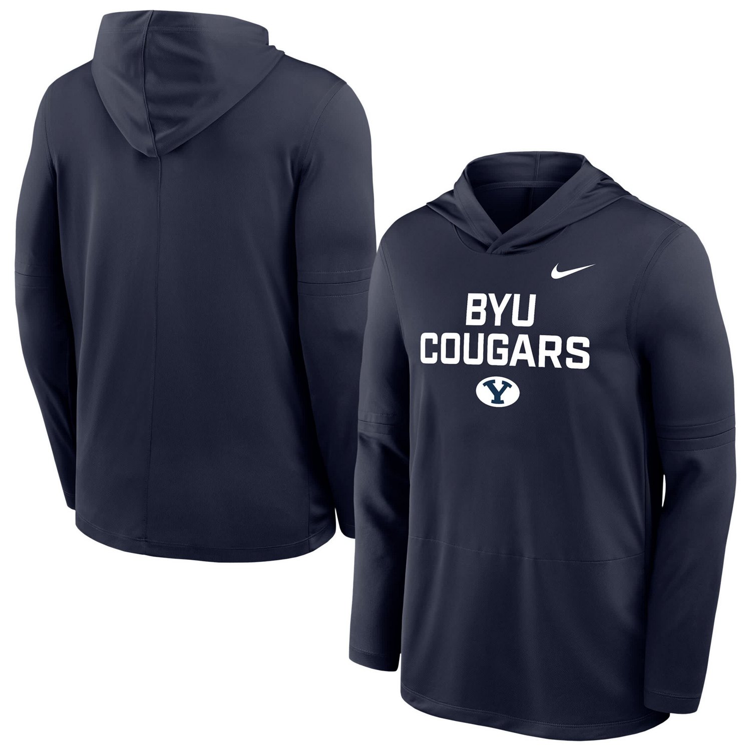 Nike BYU Cougars 2025 Sideline Dri-FIT Long Sleeve Hoodie T-Shirt - view number 1