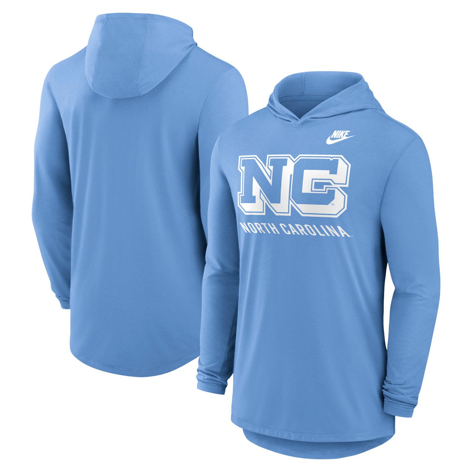 Nike Carolina North Carolina Tar Heels Legacy Tri-Blend Dri-FIT Long Sleeve Hoodie T-Shirt
