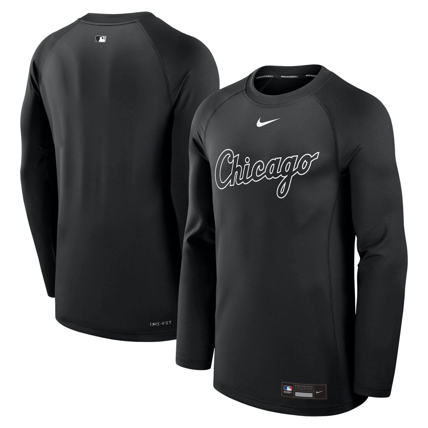 Nike Chicago White Sox Authentic Collection Game Time Raglan Performance Long Sleeve T-Shirt