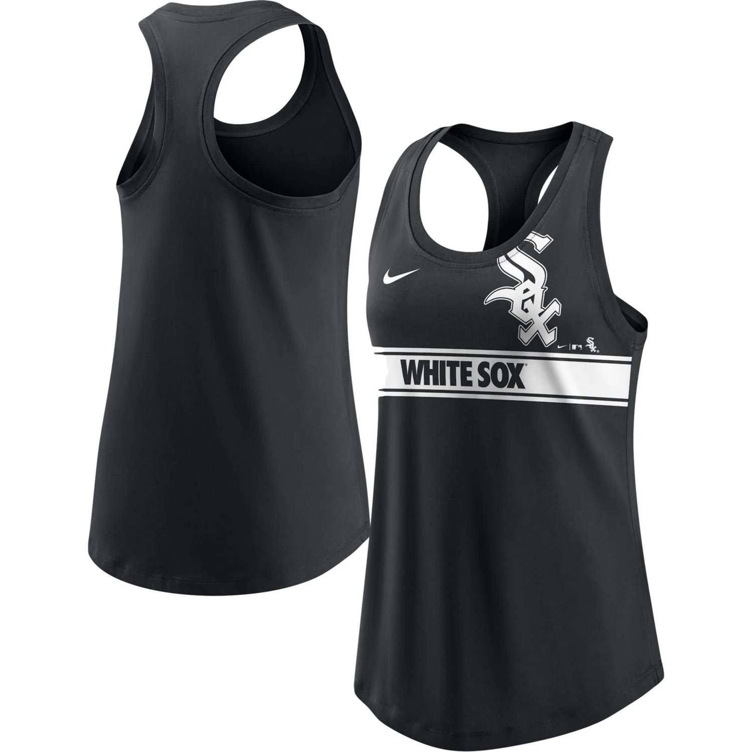 Nike Chicago White Sox Cropped Logo Performance Racerback Tank Top - view number 1