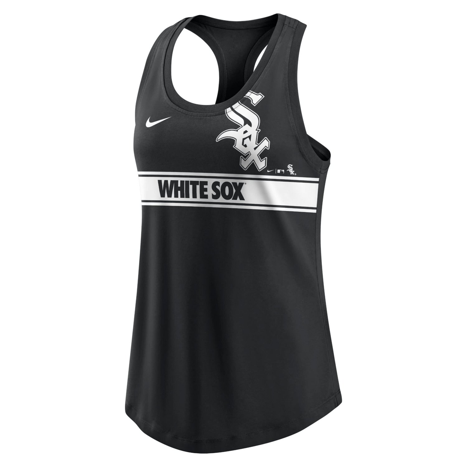 Nike Chicago White Sox Cropped Logo Performance Racerback Tank Top - view number 2