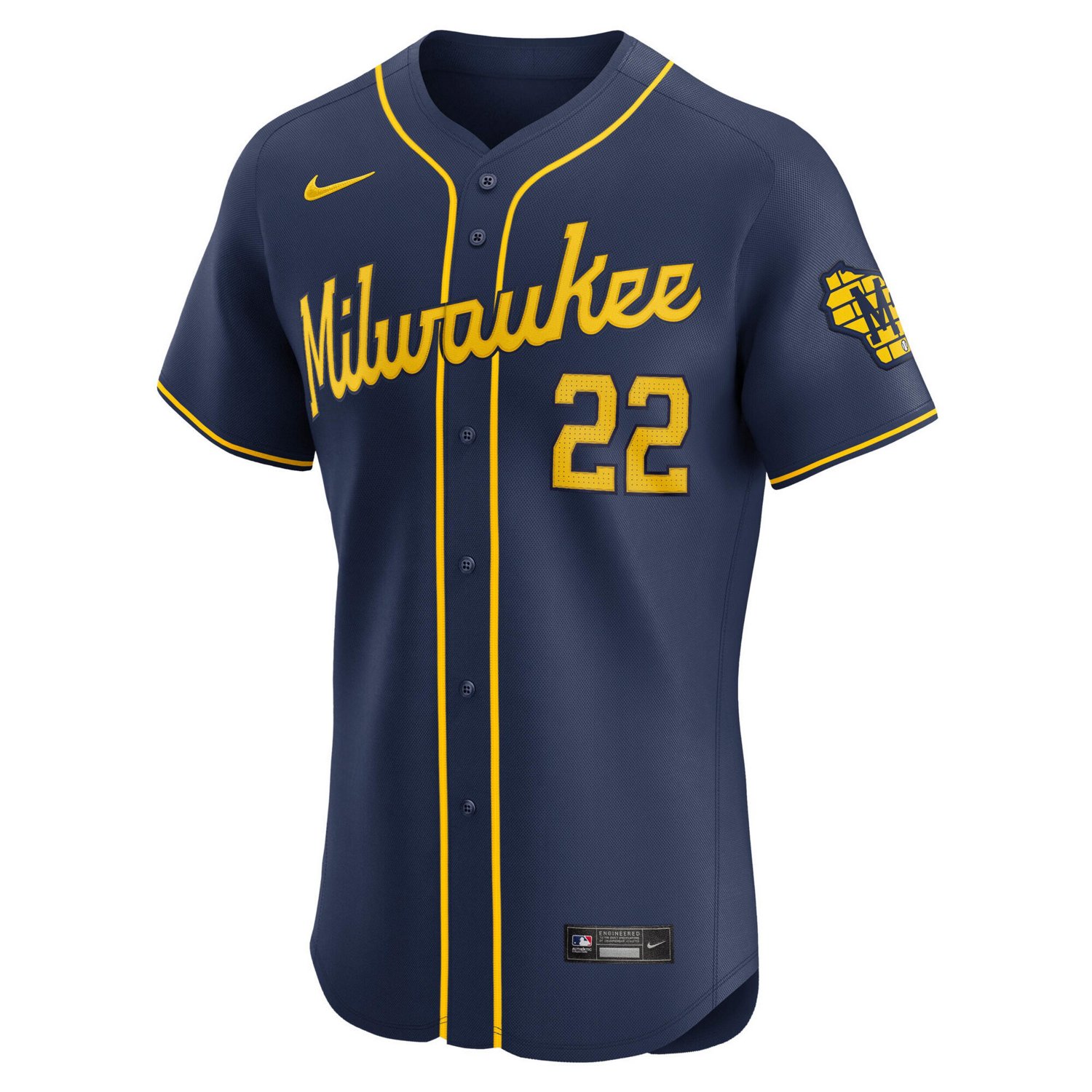 Nike Christian Yelich Milwaukee Brewers Alternate Home Elite Player Jersey