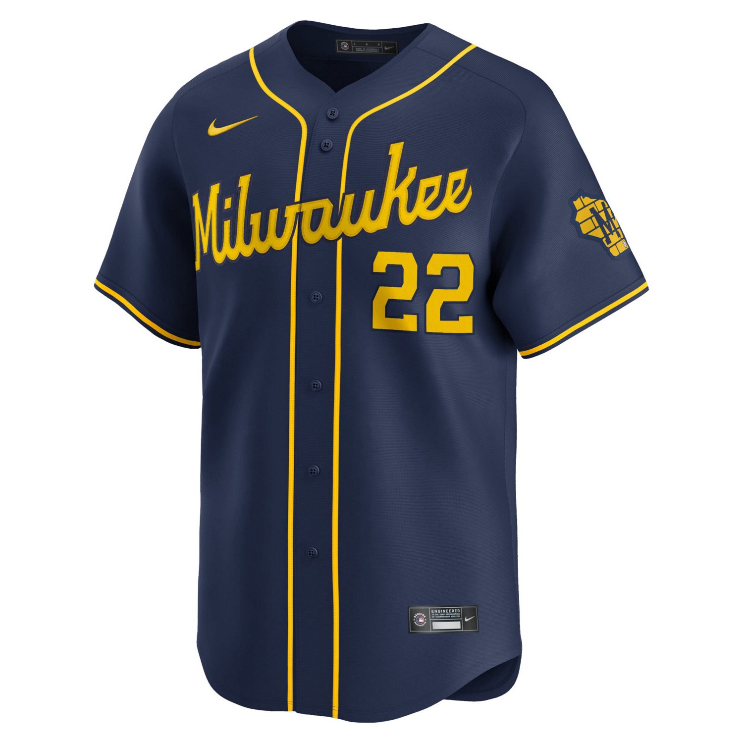 Nike Christian Yelich Milwaukee Brewers Alternate Limited Player Jersey - view number 2