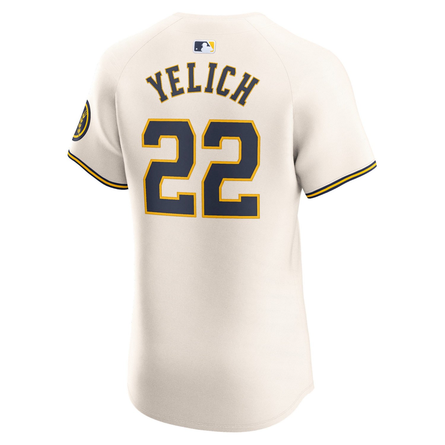 Nike Christian Yelich Milwaukee Brewers Home Elite Player Jersey - view number 3