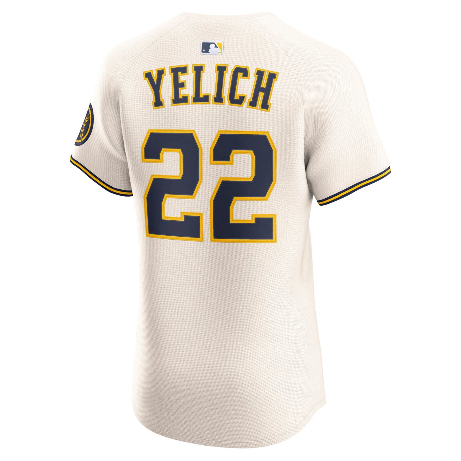 Nike Christian Yelich Milwaukee Brewers Home Elite Player Jersey - view number 3