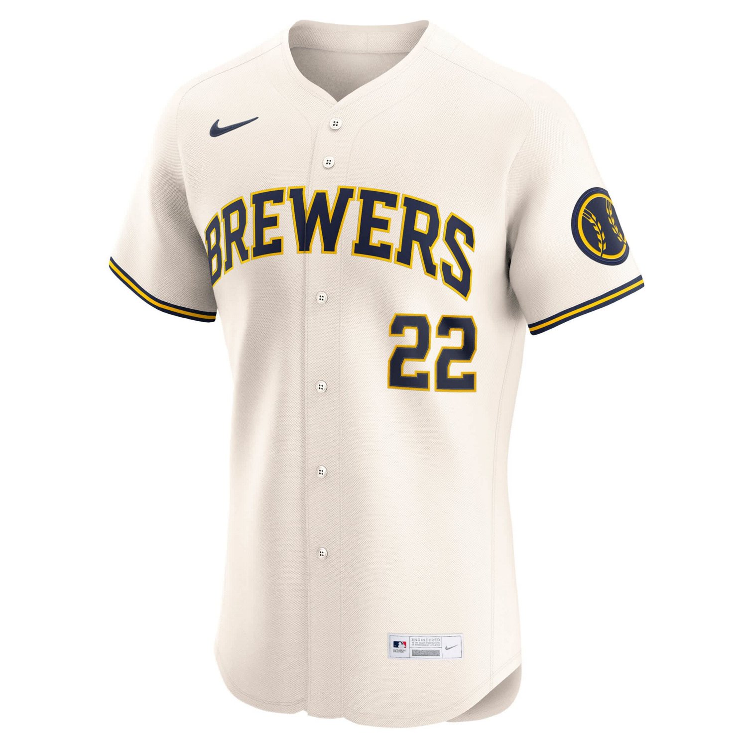 Nike Christian Yelich Milwaukee Brewers Home Elite Player Jersey - view number 2