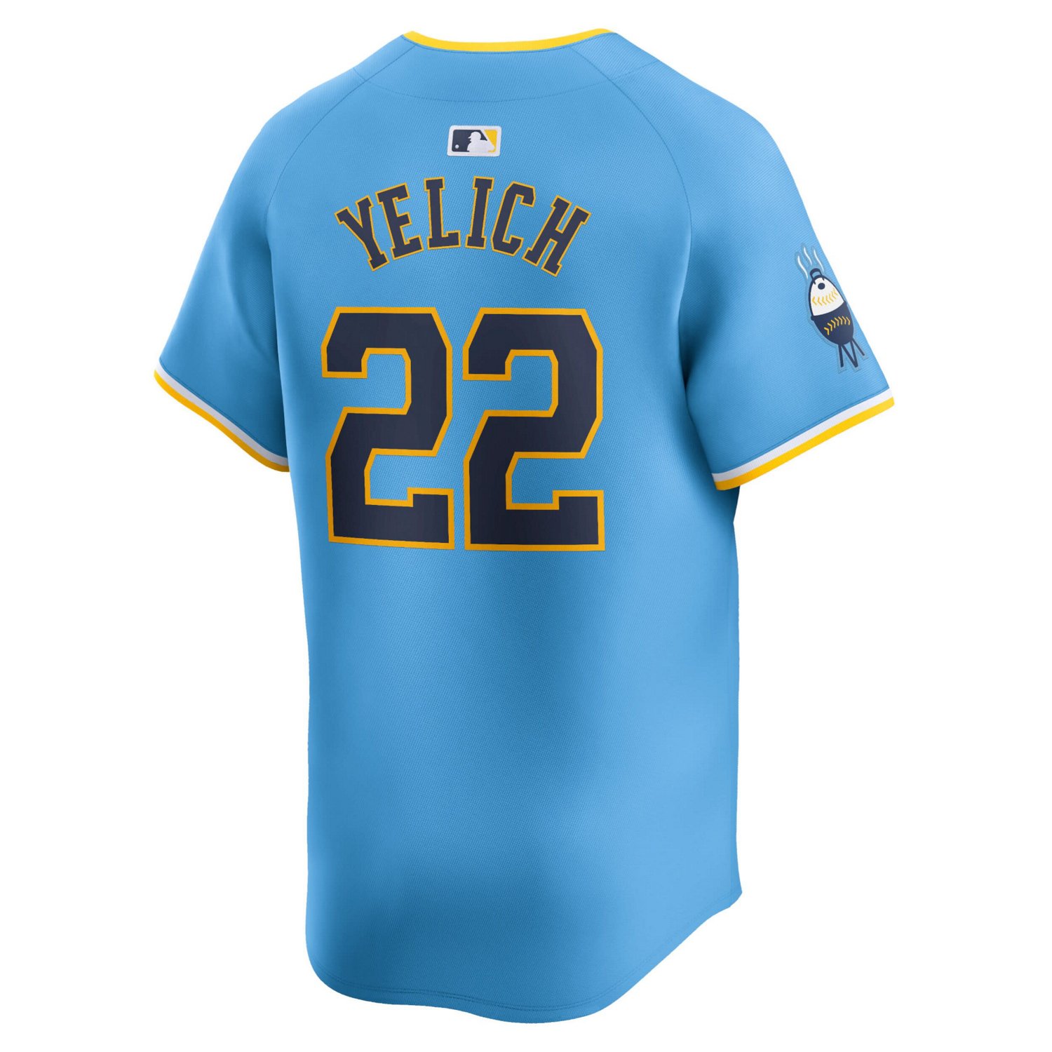 Nike Christian Yelich Powder Milwaukee Brewers City Connect Limited Player Jersey                                                - view number 3