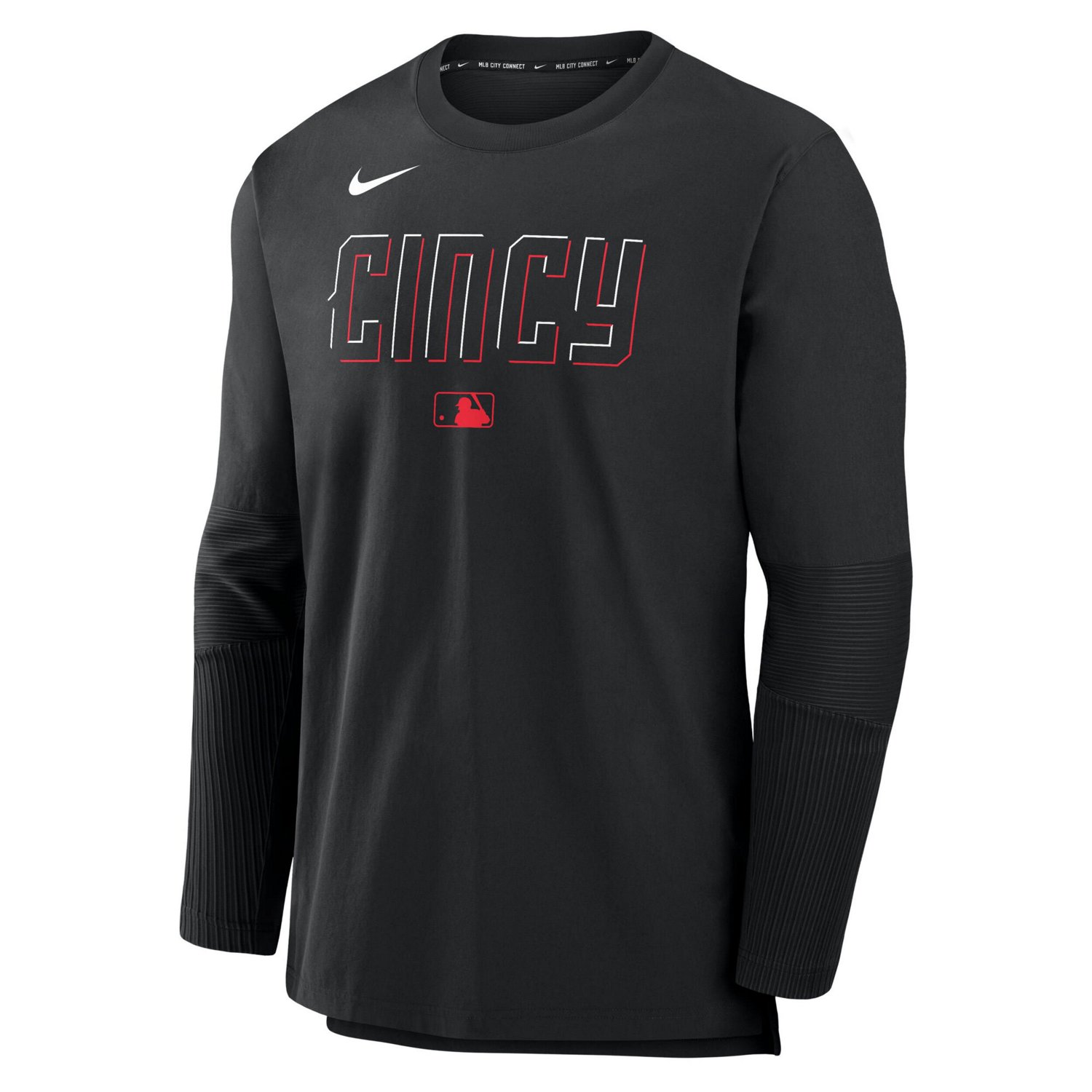 Nike Cincinnati Reds Authentic Collection City Connect Lightweight Player Tri-Blend Performance Long Sleeve T-Shirt