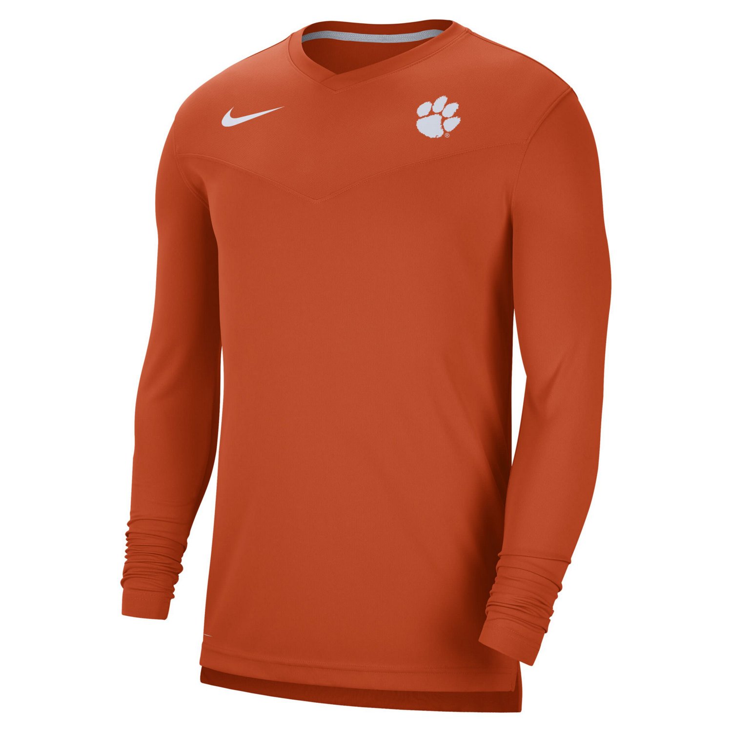Nike Clemson Tigers 2022 Coach Performance Long Sleeve V-Neck T-Shirt                                                            - view number 2