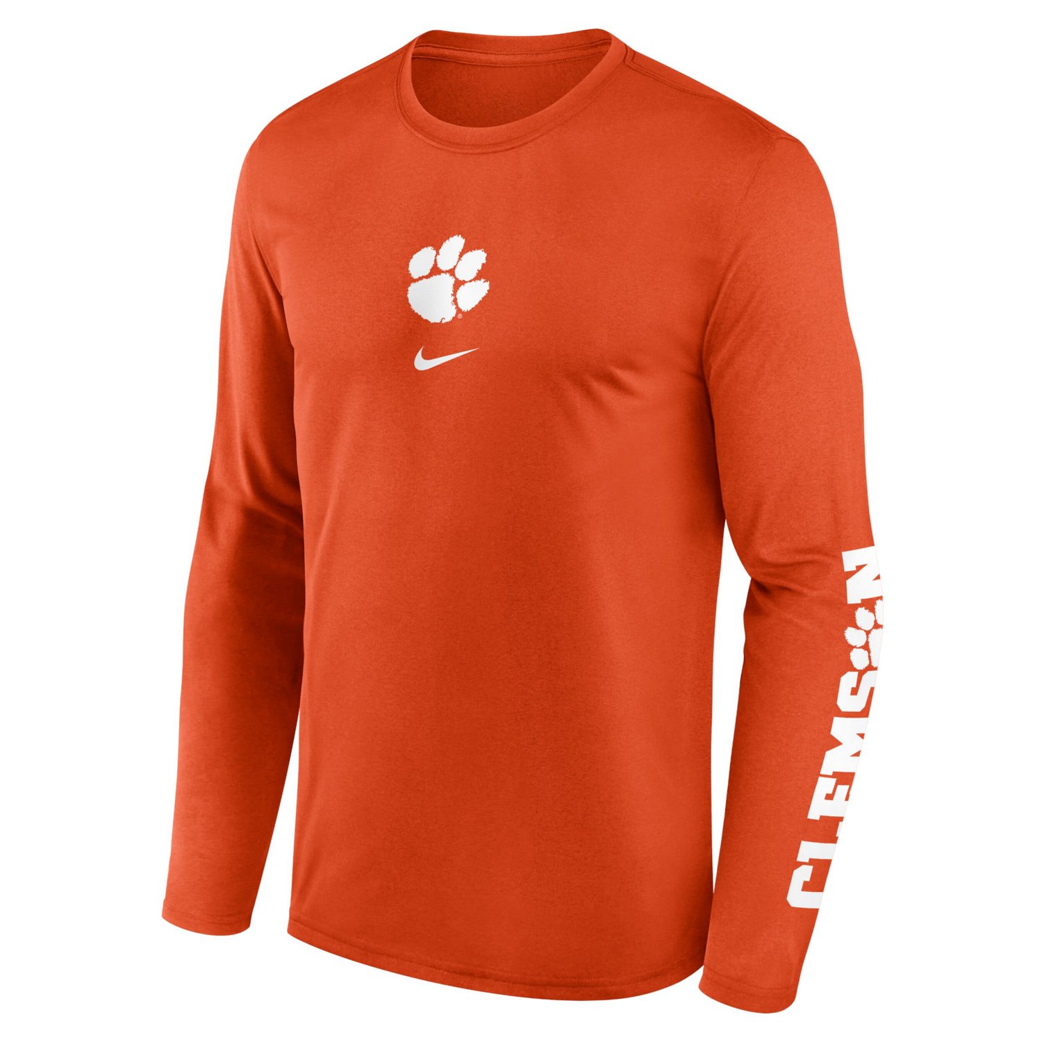 Nike Clemson Tigers Primetime Center Lockup Two-Hit Legend Long Sleeve T-Shirt                                                   - view number 2