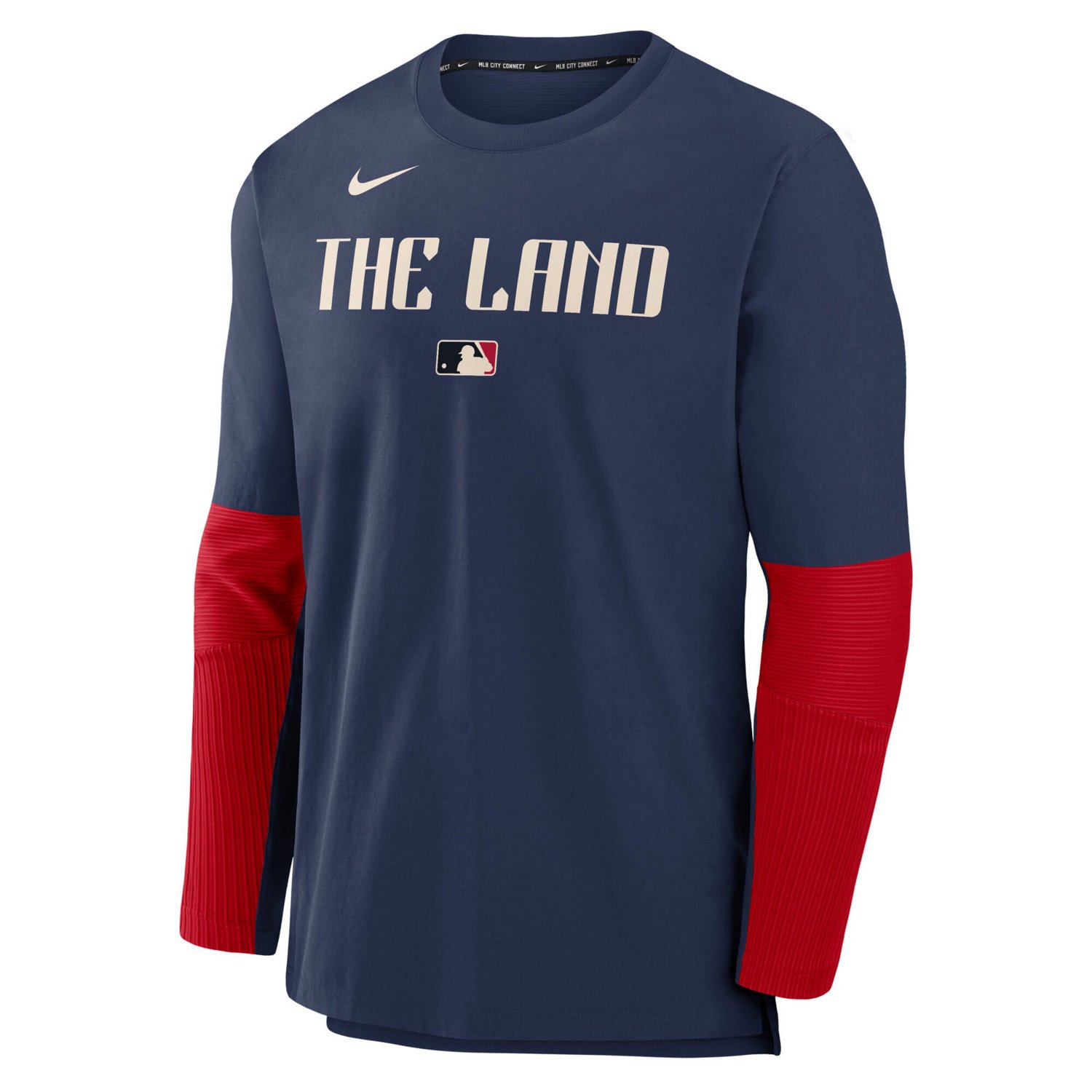 Nike Cleveland Guardians Authentic Collection City Connect Lightweight Player Tri-Blend Performance Long Sleeve T-Shirt - view number 2