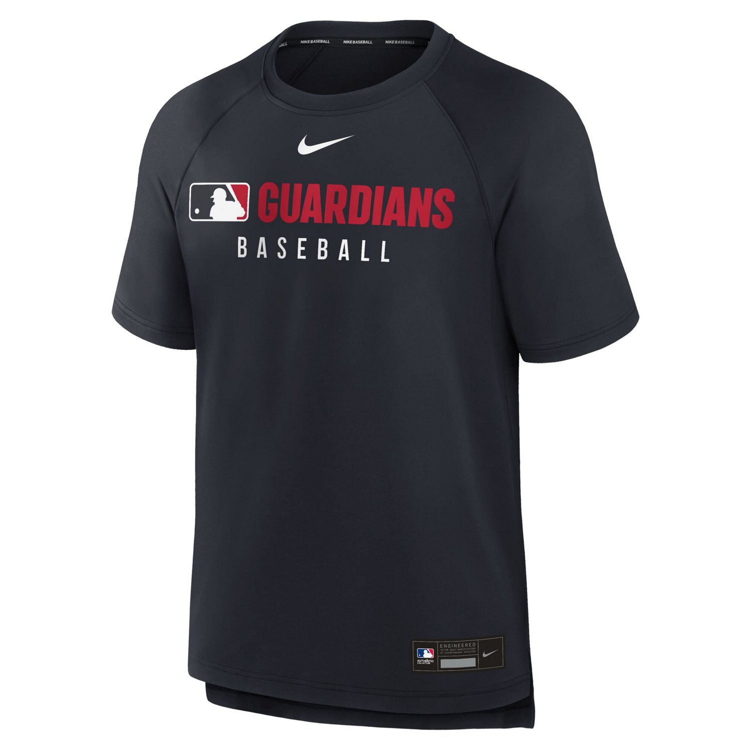 Nike Cleveland Guardians Authentic Collection Pregame Raglan Performance T-Shirt