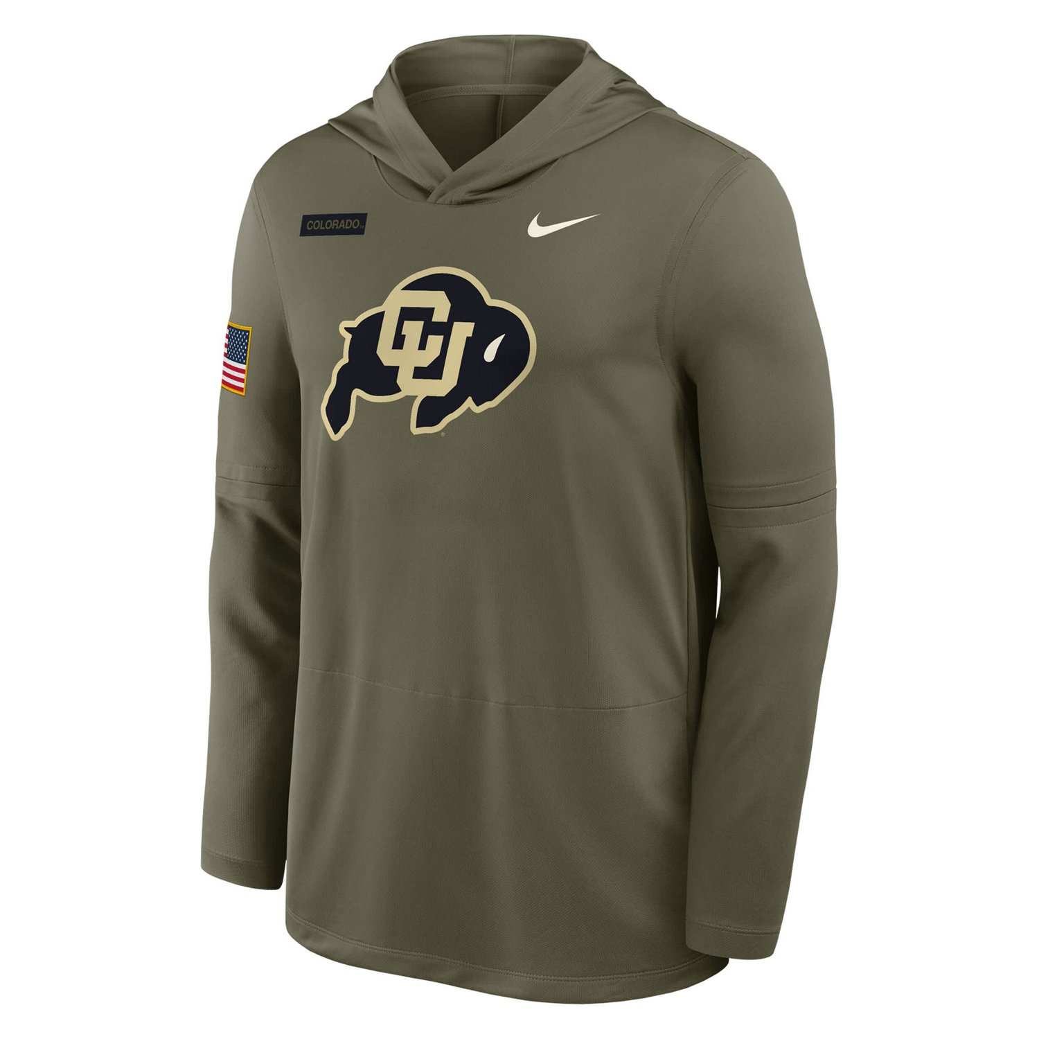 Nike Colorado Buffaloes 2025 Military Appreciation Dri-FIT Long Sleeve Hooded T-Shirt - view number 2