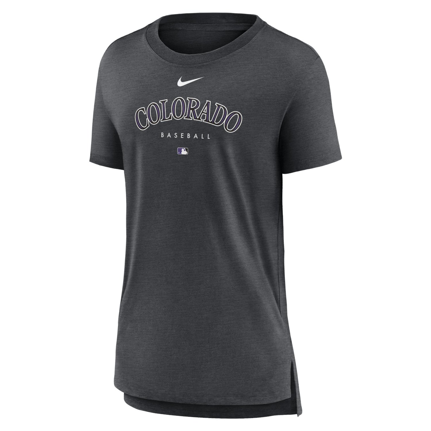 Nike Colorado Rockies Authentic Collection Early Work Tri-Blend T-Shirt                                                          - view number 2