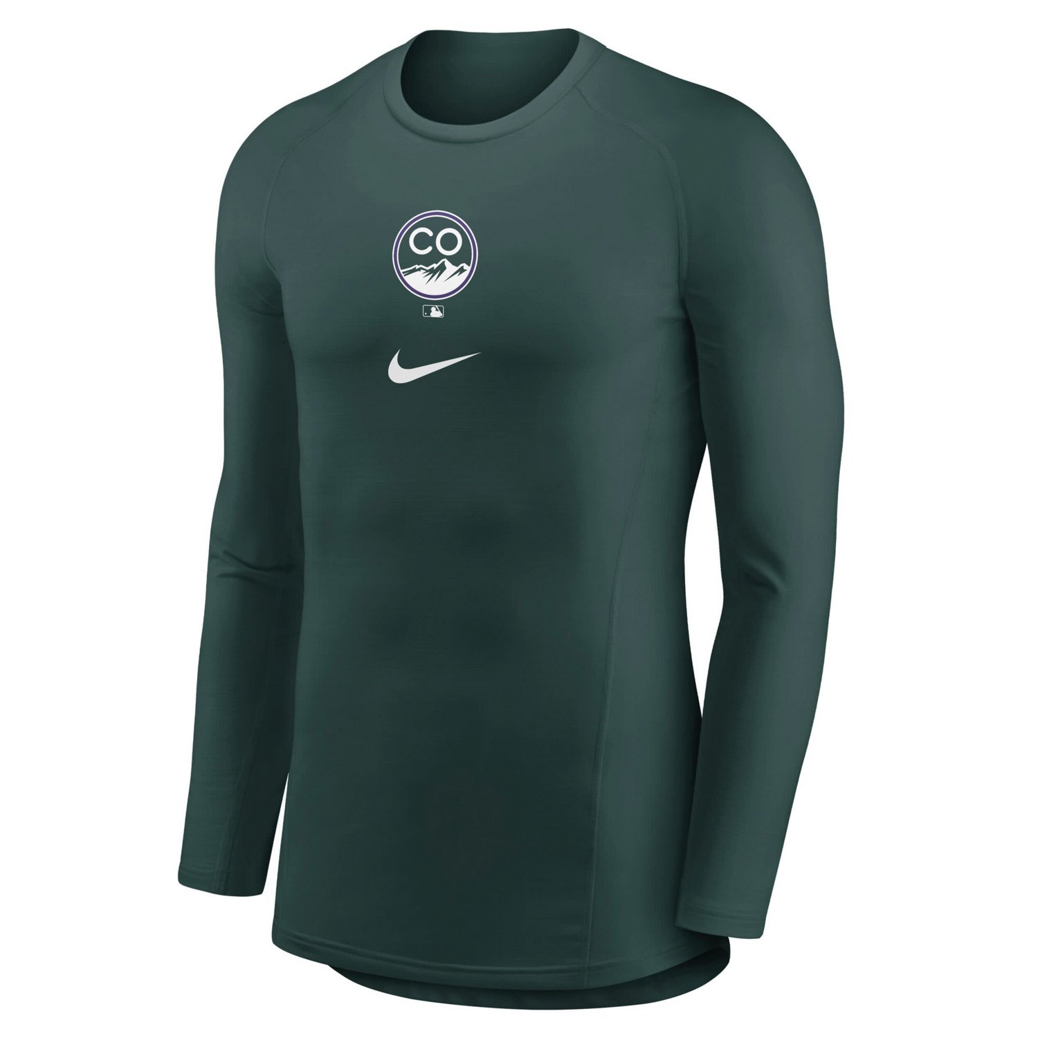 Nike Colorado Rockies City Connect Base Layer Raglan Long Sleeve Performance T-Shirt - view number 2