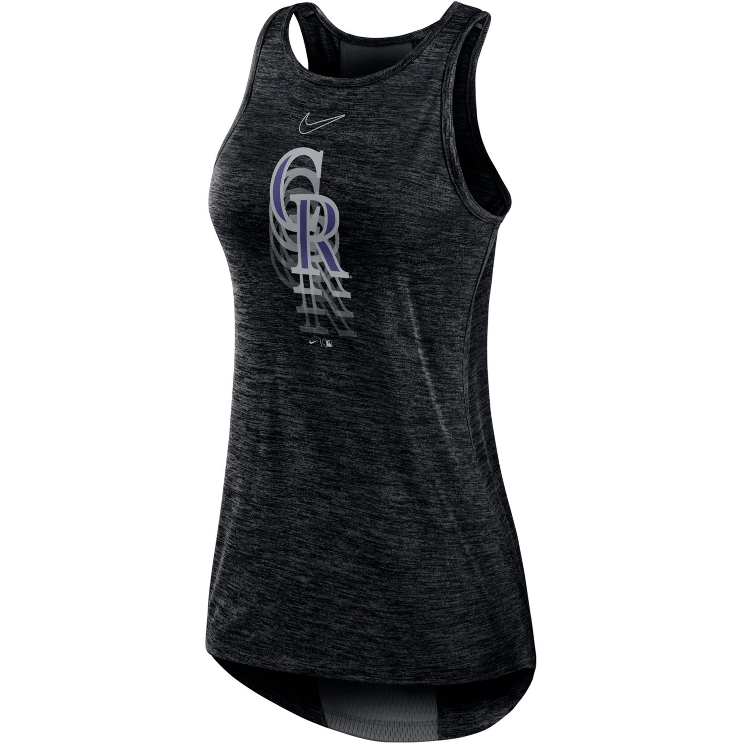 Nike Colorado Rockies Logo Fade High Neck Performance Tank Top - view number 2