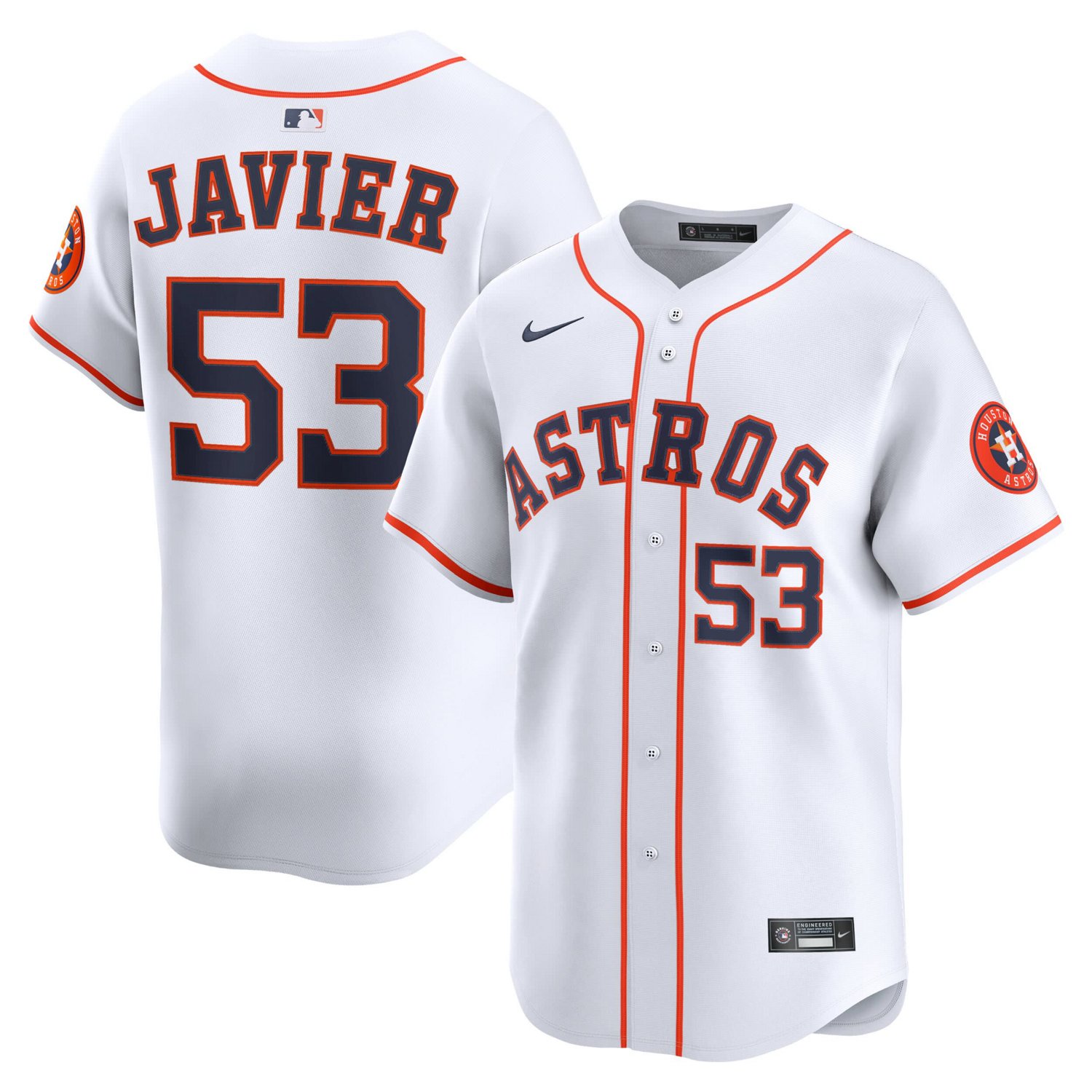 Nike Cristian Javier Houston Astros Home Limited Player Jersey - view number 1