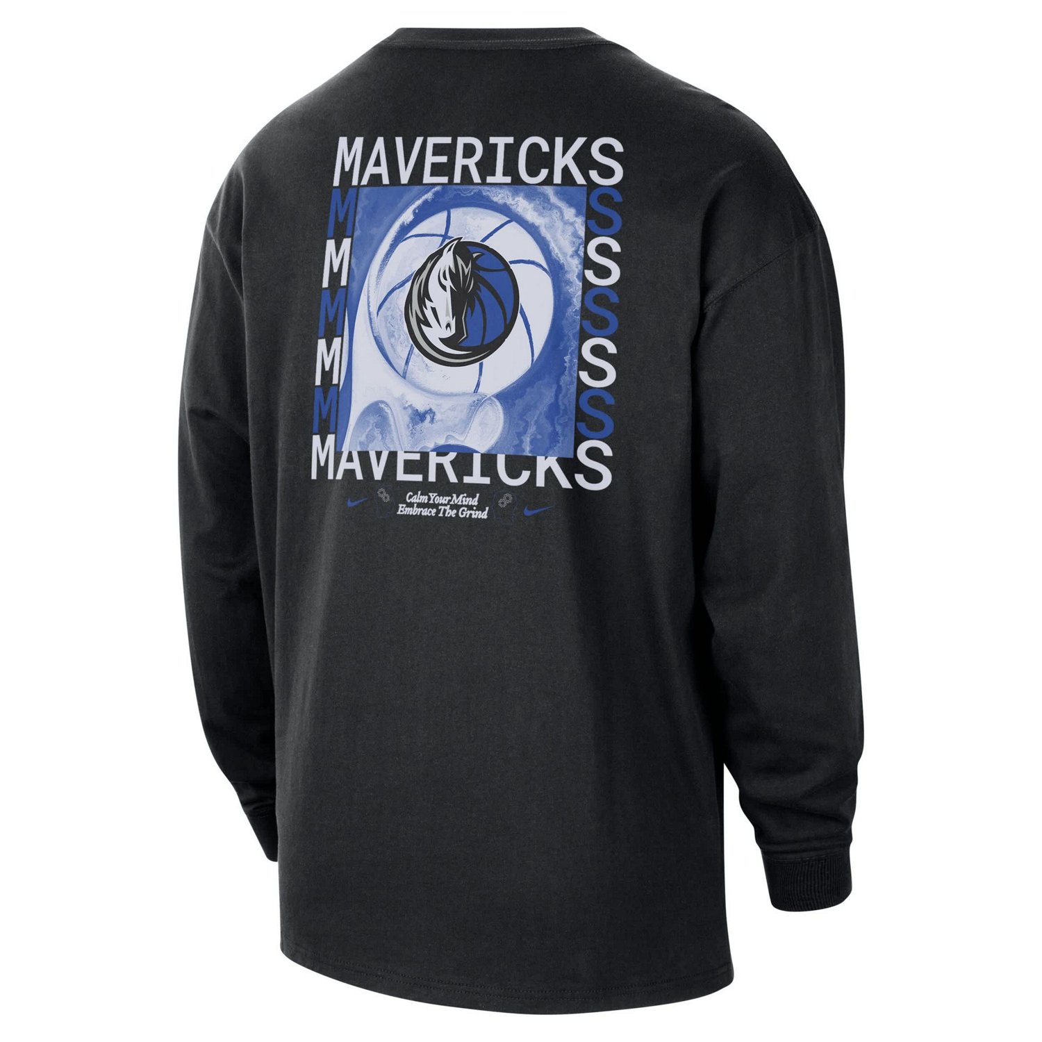 Nike Dallas Mavericks Courtside Oversized Long Sleeve T-Shirt - view number 3