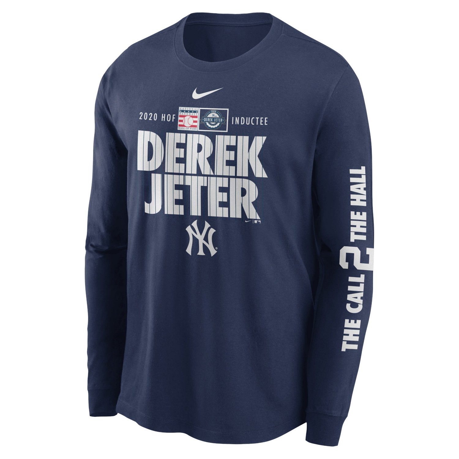 Nike Derek Jeter New York Yankees 2020 MLB Hall of Fame Inductee The Call 2 The Hall Long Sleeve T-Shirt