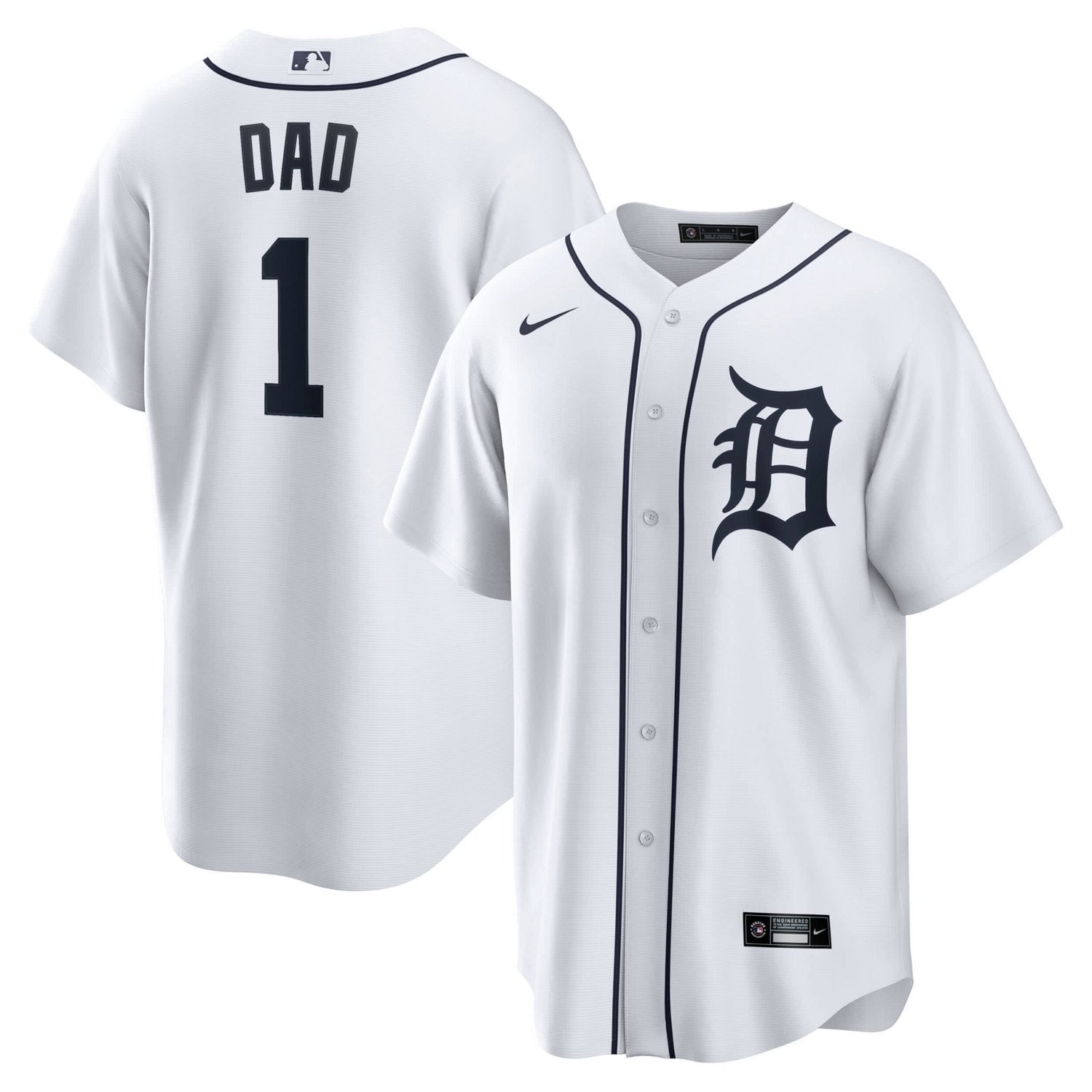 Nike Detroit Tigers 1 Dad Home Replica Jersey                                                                                   