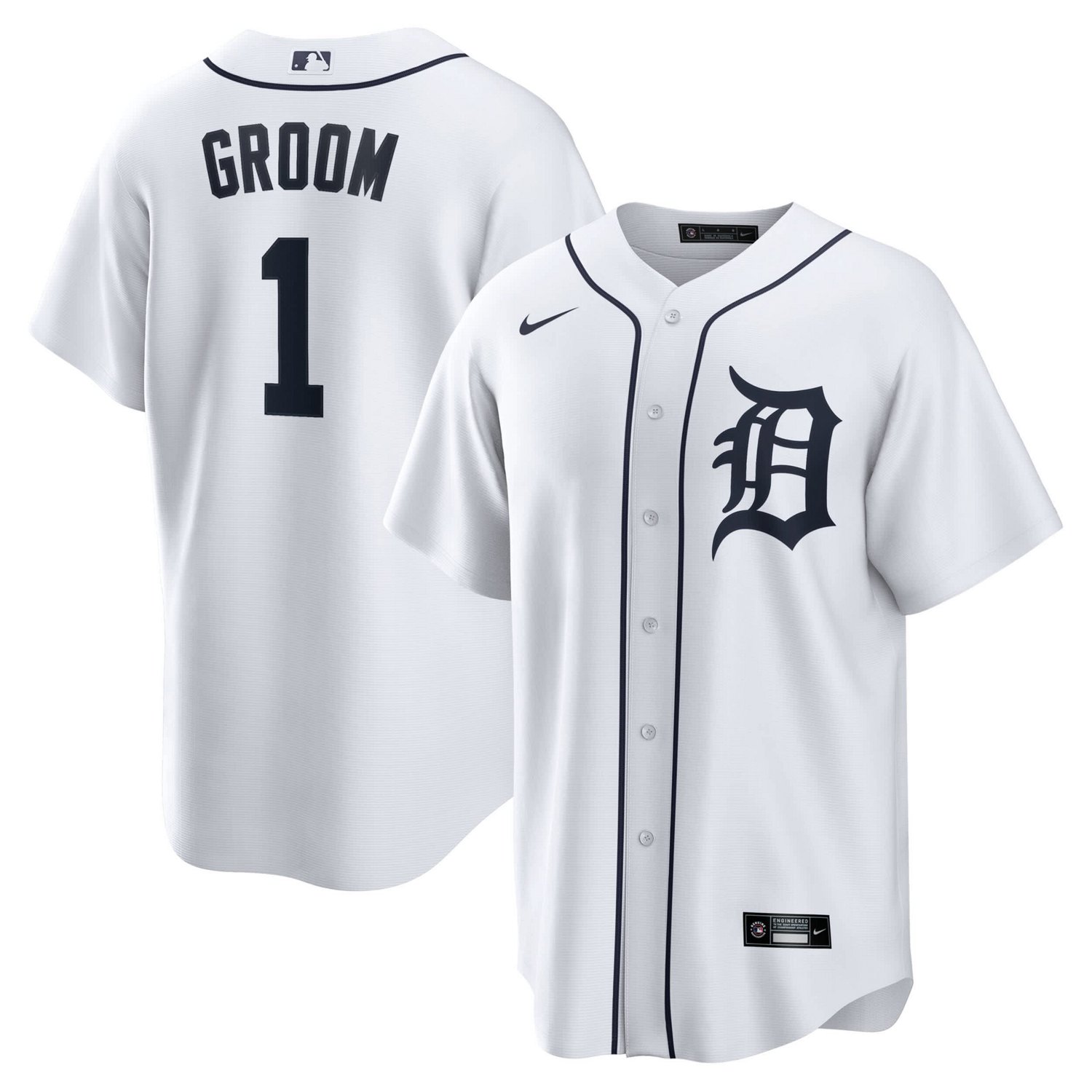 Nike Detroit Tigers 1 Groom Home Replica Jersey                                                                                 