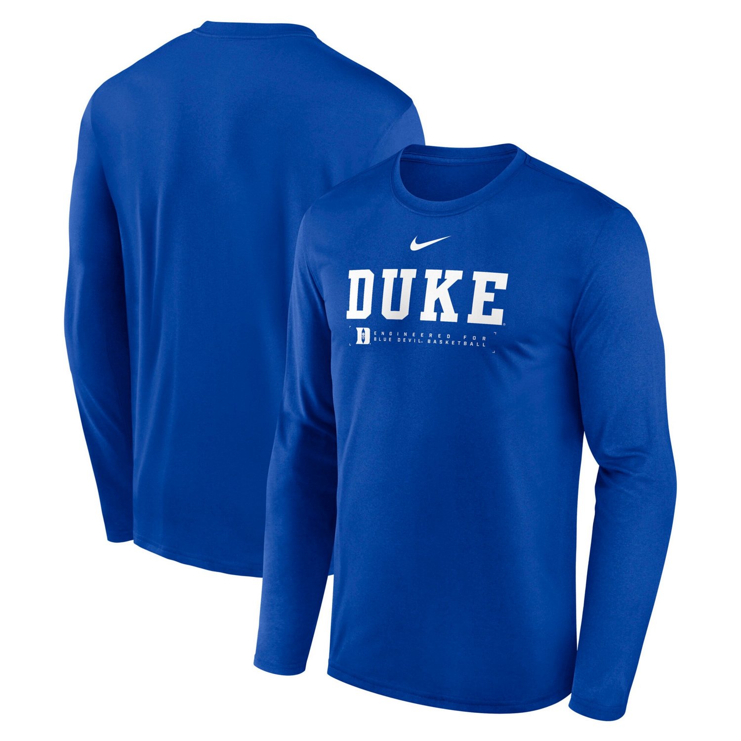 Nike Duke Blue Devils 2025 Courtside Basketball Shootaround Legend Dri-FIT Long Sleeve T-Shirt