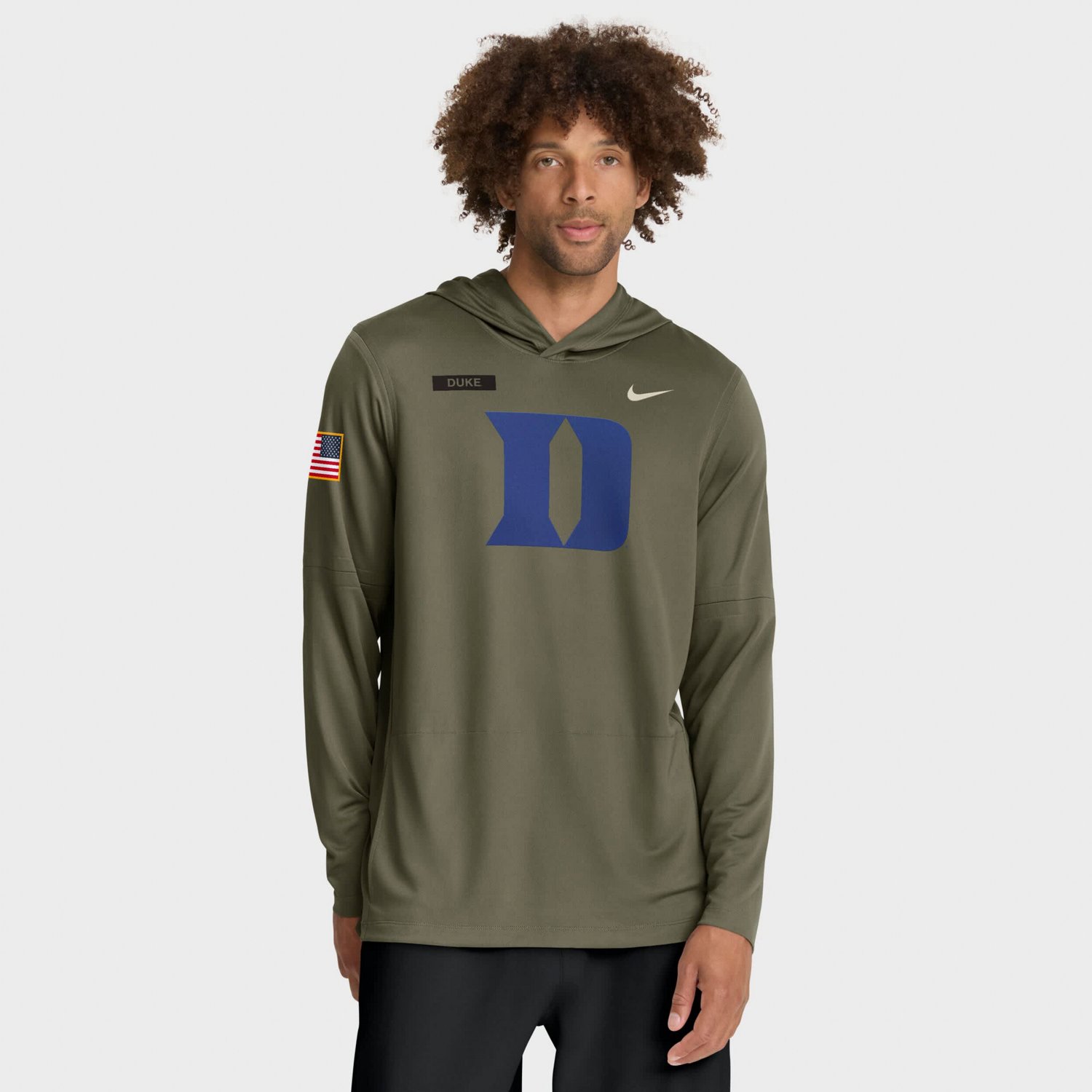Nike Duke Blue Devils 2025 Military Appreciation Dri-FIT Long Sleeve Hoodie T-Shirt