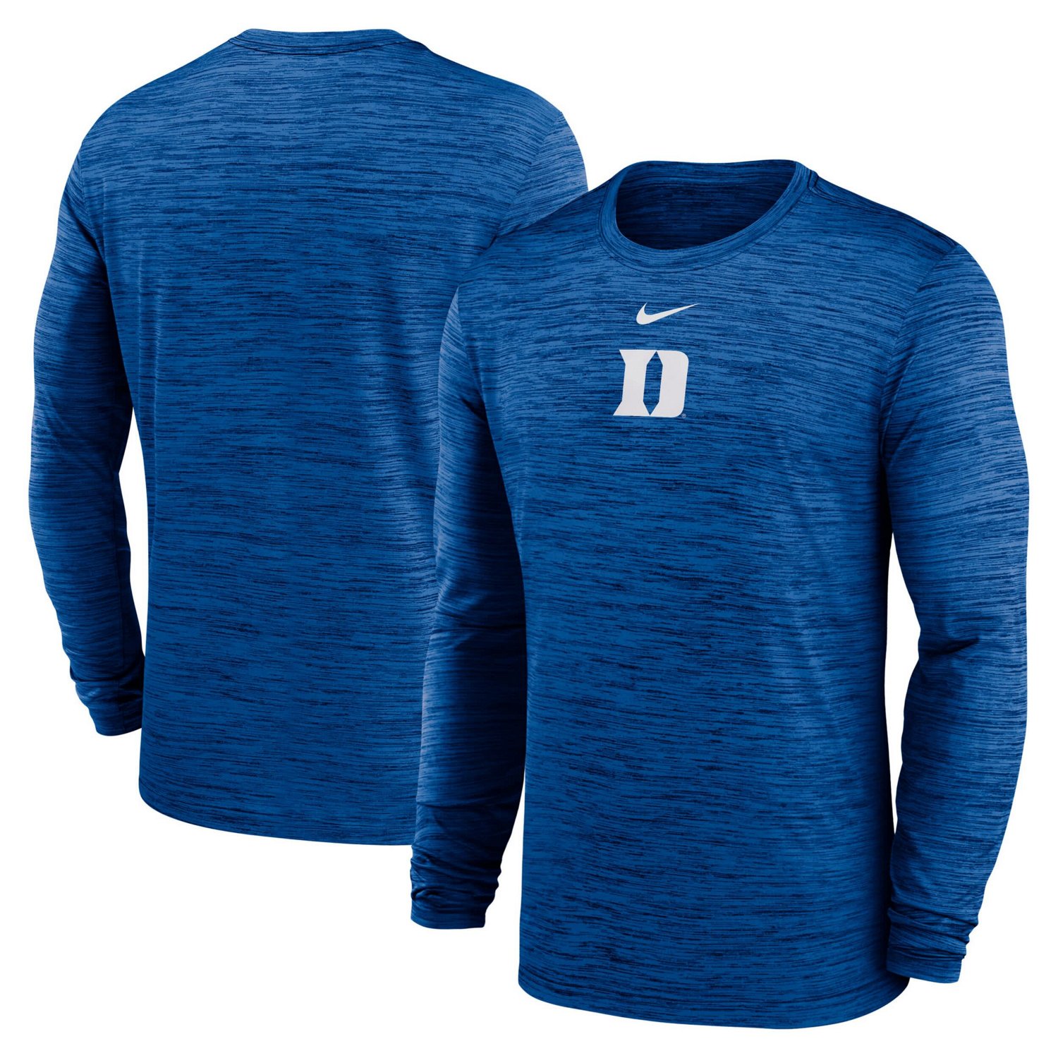 Nike Duke Blue Devils 2025 Sideline Velocity Performance Long Sleeve T-Shirt
