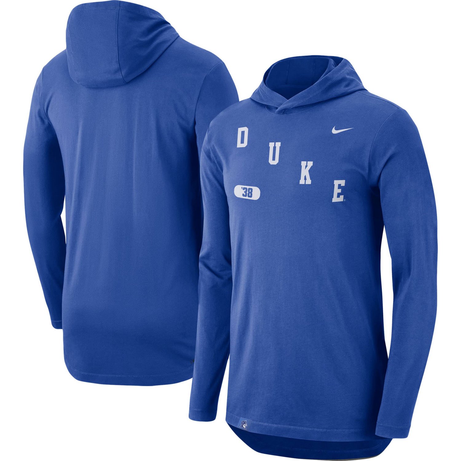 Nike Duke Blue Devils Team Performance Long Sleeve Hoodie T-Shirt