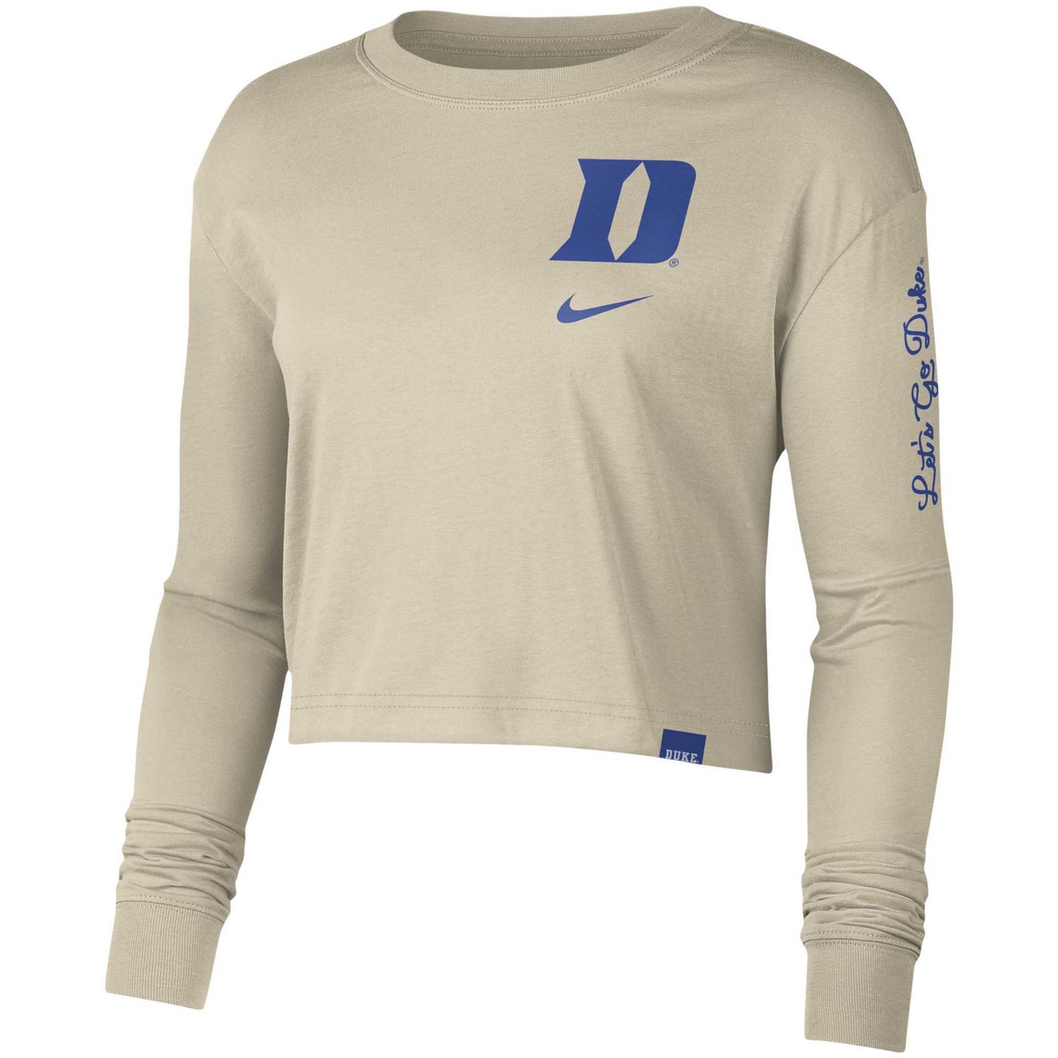 Nike Duke Blue Devils Varsity Letter Long Sleeve Crop Top - view number 2
