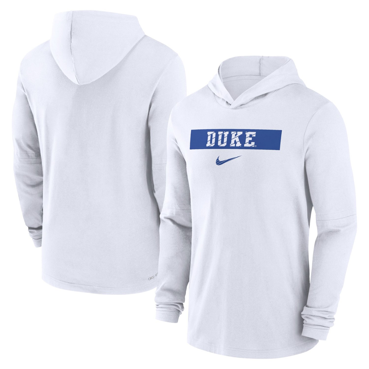Nike Duke Devils 2024 Sideline Hoodie Performance Long Sleeve T-Shirt