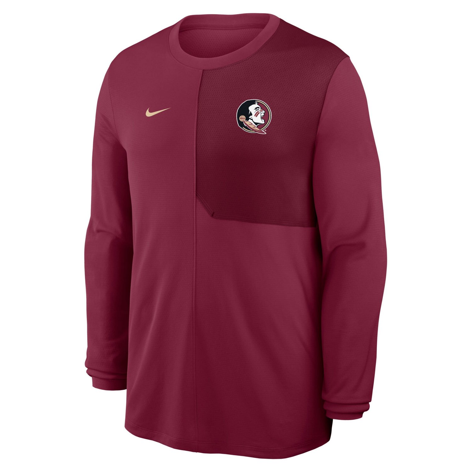 Nike Florida State Seminoles 2025 Sideline Coach UV Performance Long Sleeve T-Shirt - view number 2