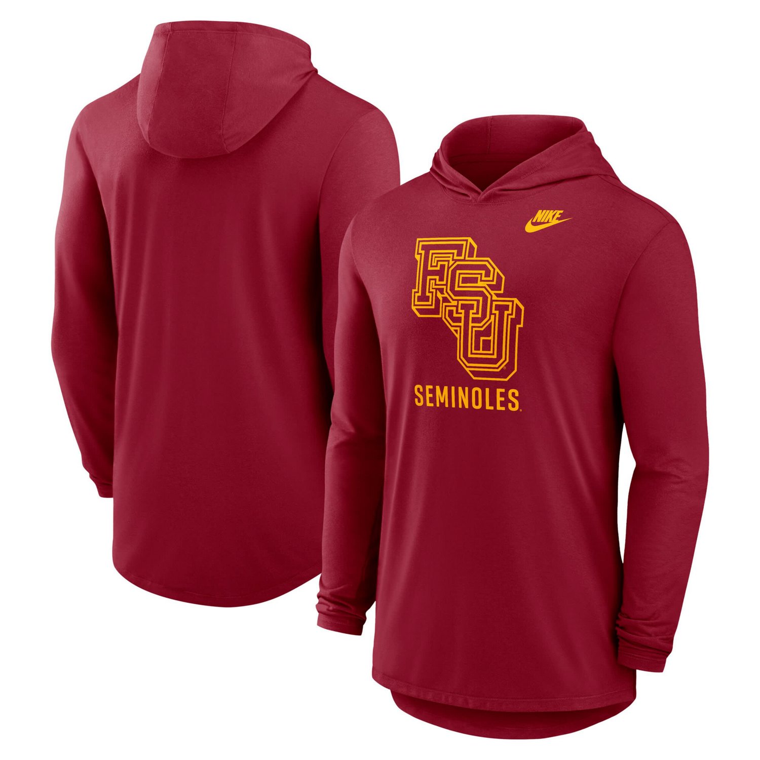 Nike Florida State Seminoles Legacy Tri-Blend Dri-FIT Long Sleeve Hoodie T-Shirt
