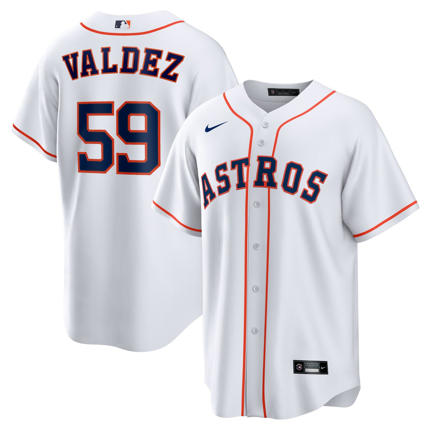 Nike Framber Valdez Houston Astros Home Replica Jersey                                                                           - view number 1