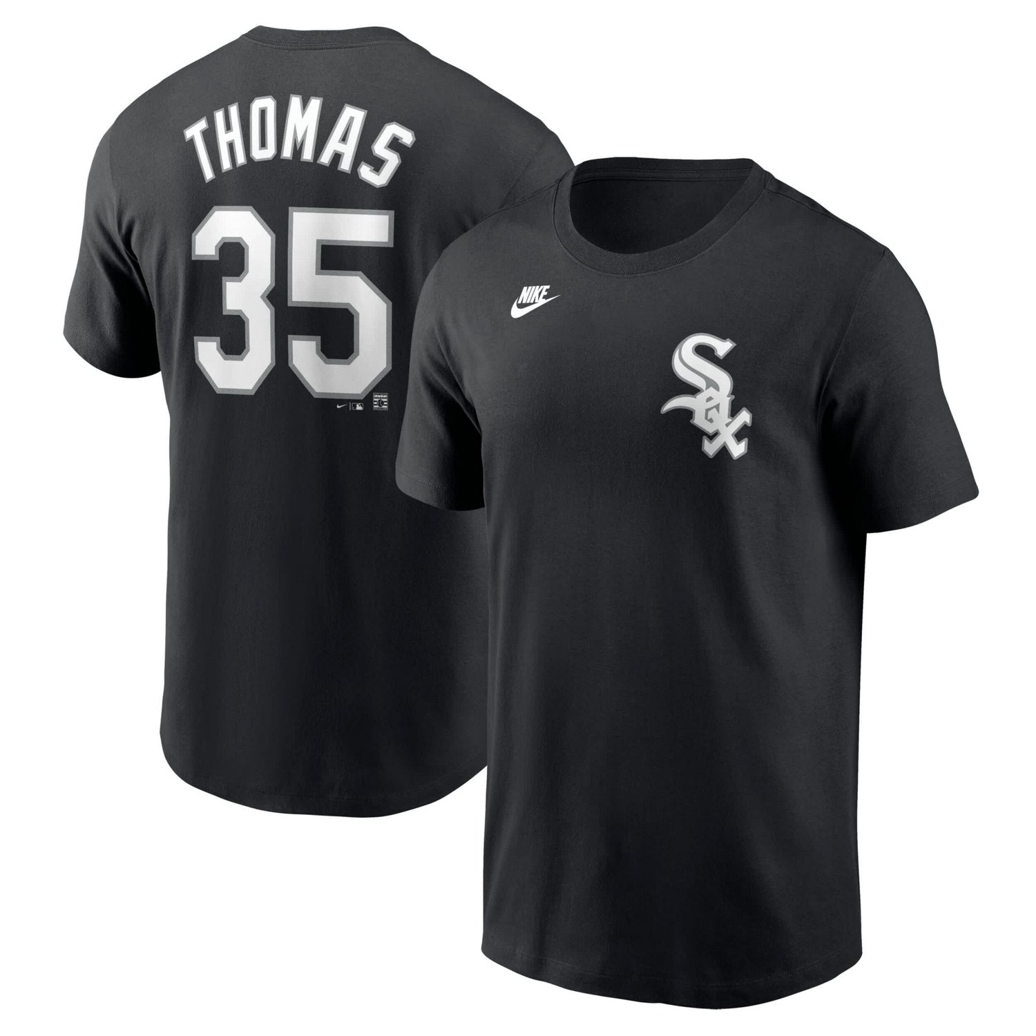 Nike Frank Thomas Chicago White Sox Cooperstown Collection Fuse Name  Number T-Shirt