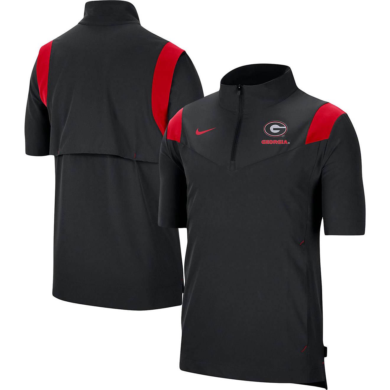 Nike Georgia Bulldogs Coach Short Sleeve Quarter-Zip Jacket                                                                      - view number 1